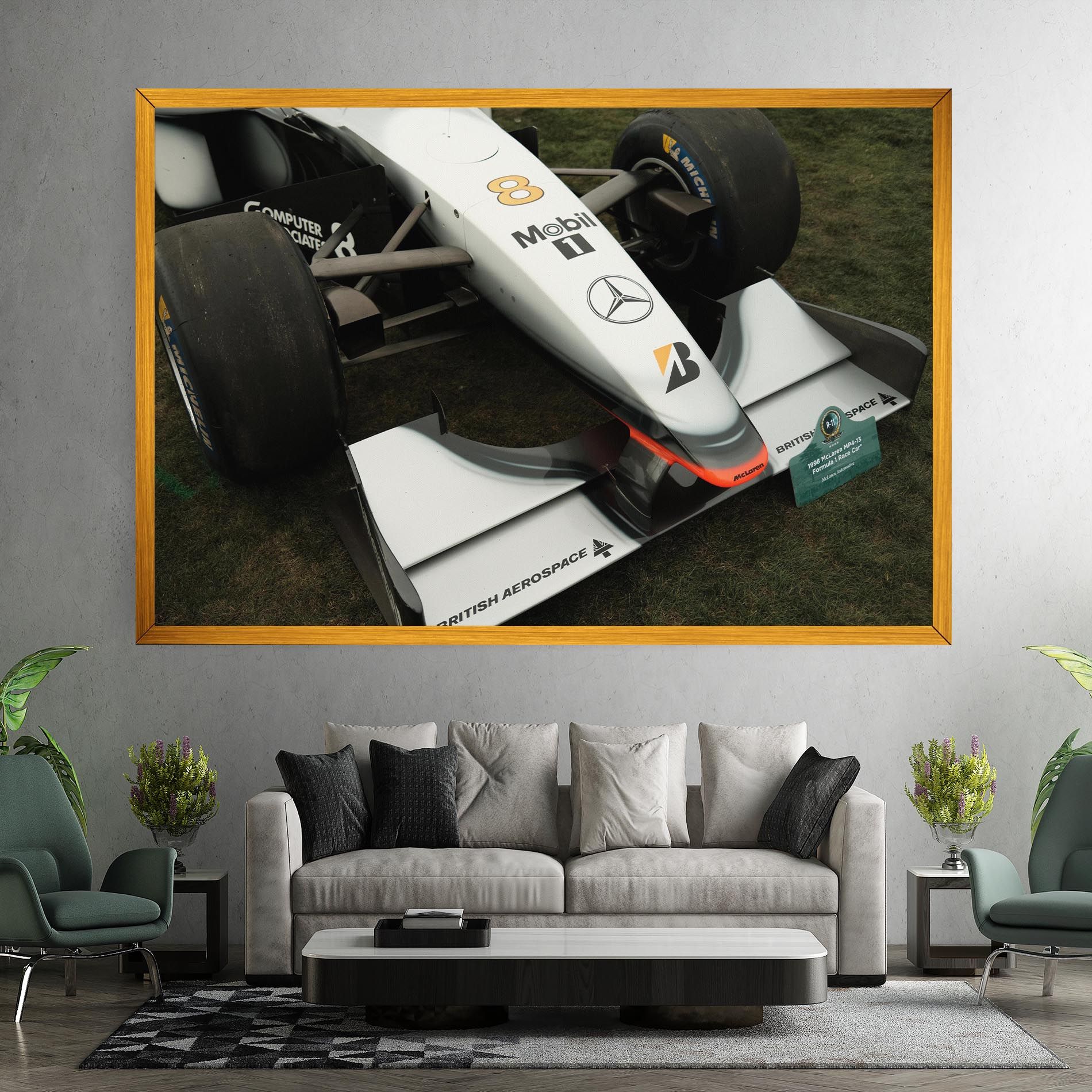 White F1 Car mockup 7