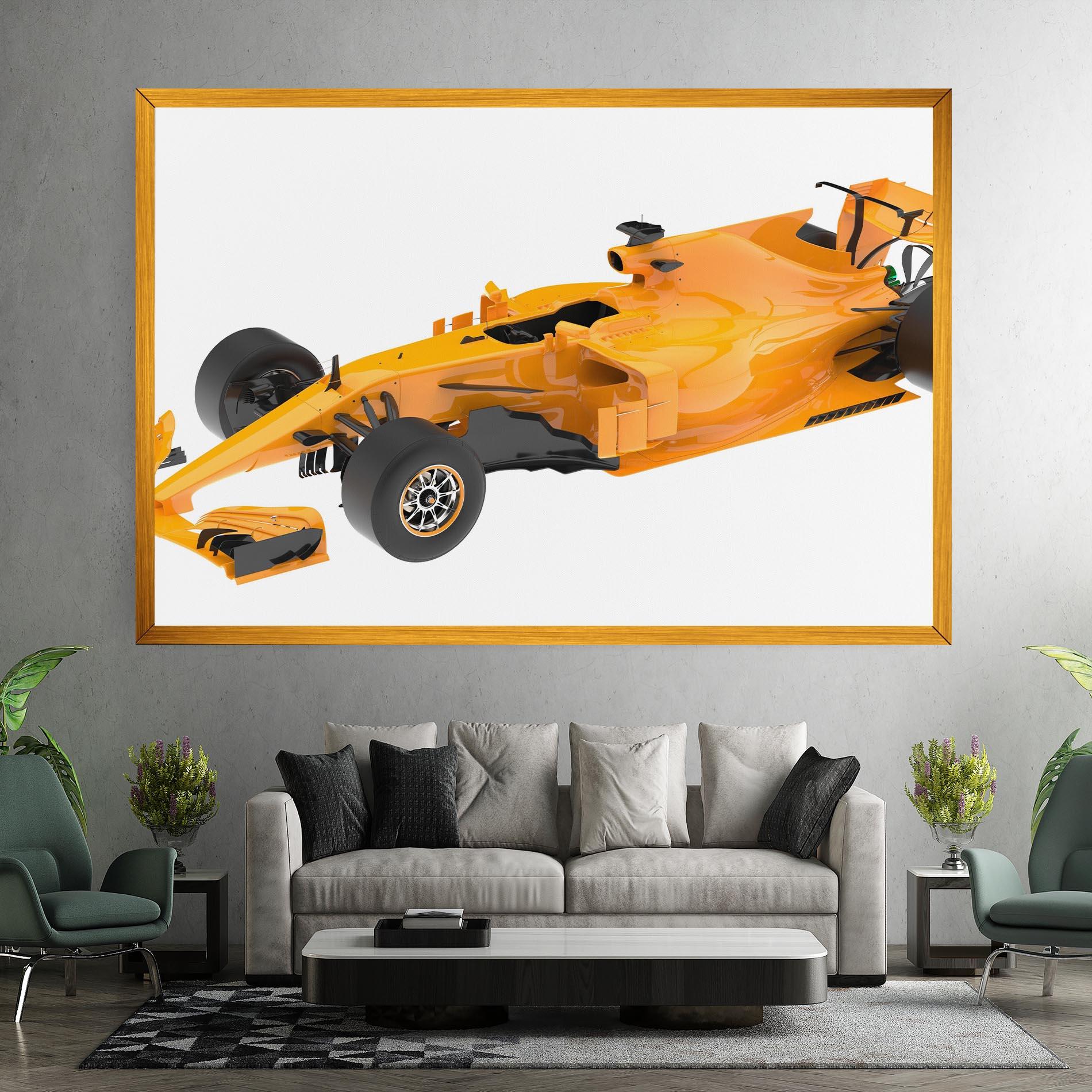 Leinwandbild Yellow F1 Toy mockup 7