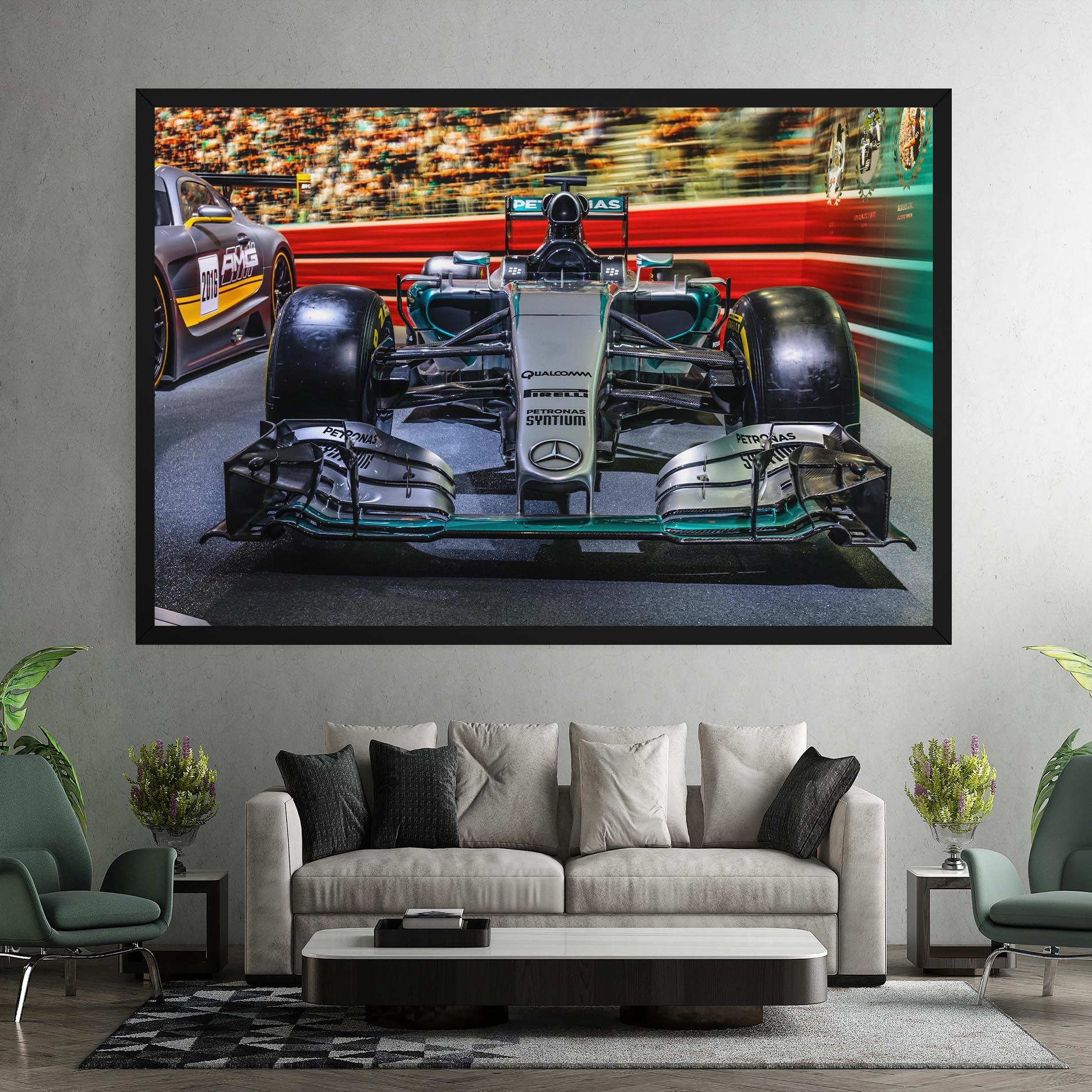 Leinwandbild Black Green F1 mockup 7