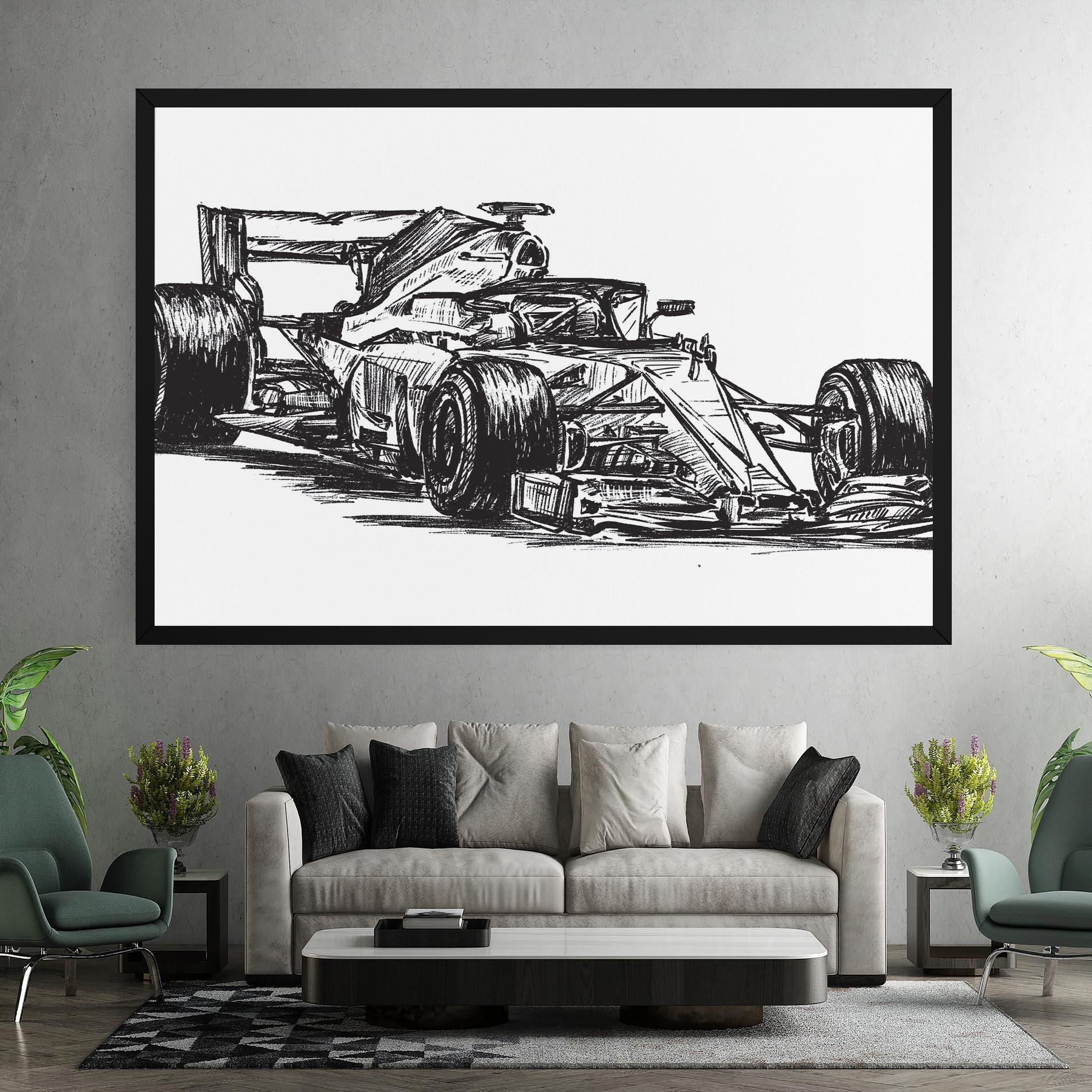 Leinwandbild Black Line F1 mockup 7