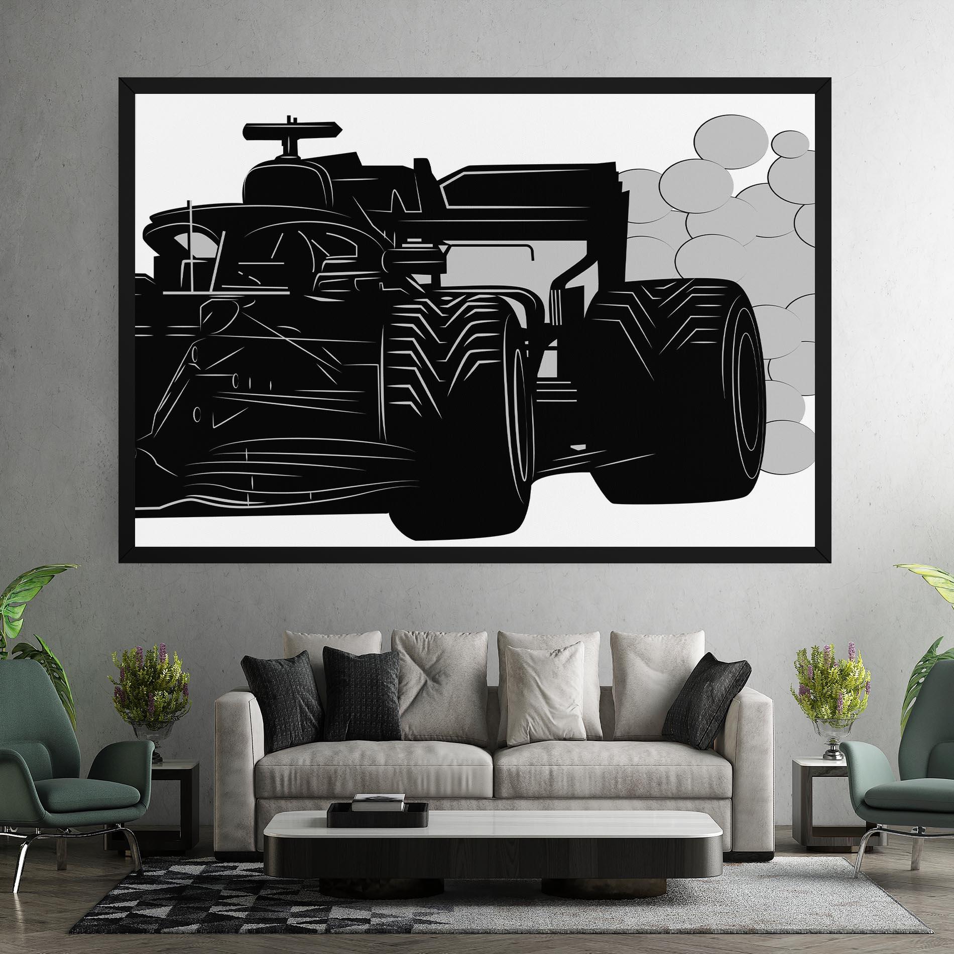 Leinwandbild Car F1 Smoke mockup 7