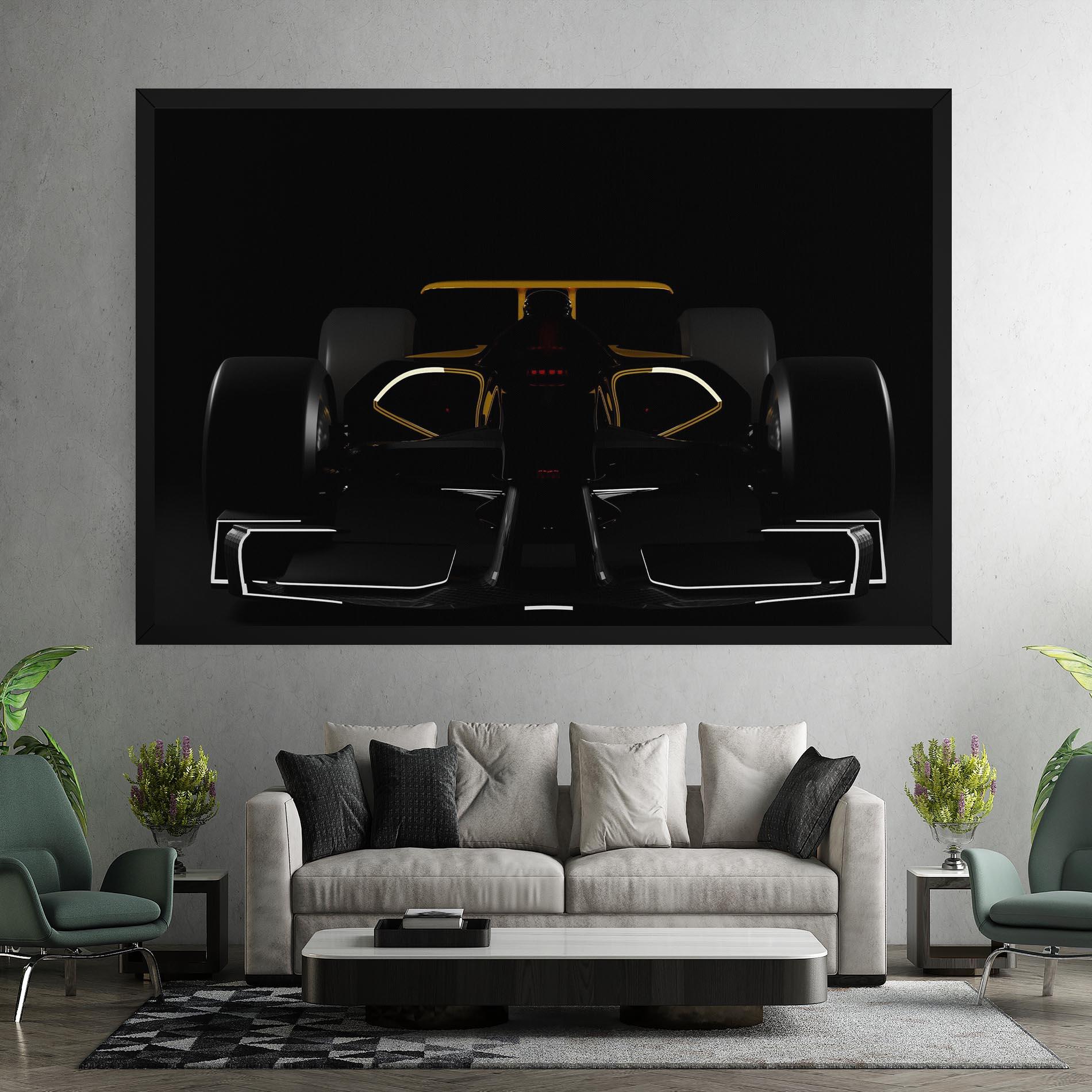 Leinwandbild Dark F1 Car mockup 7