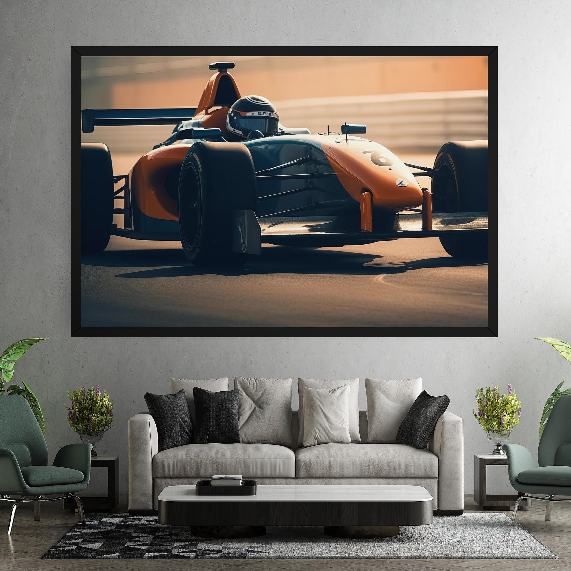 Leinwandbild Orange Black F1 mockup 7