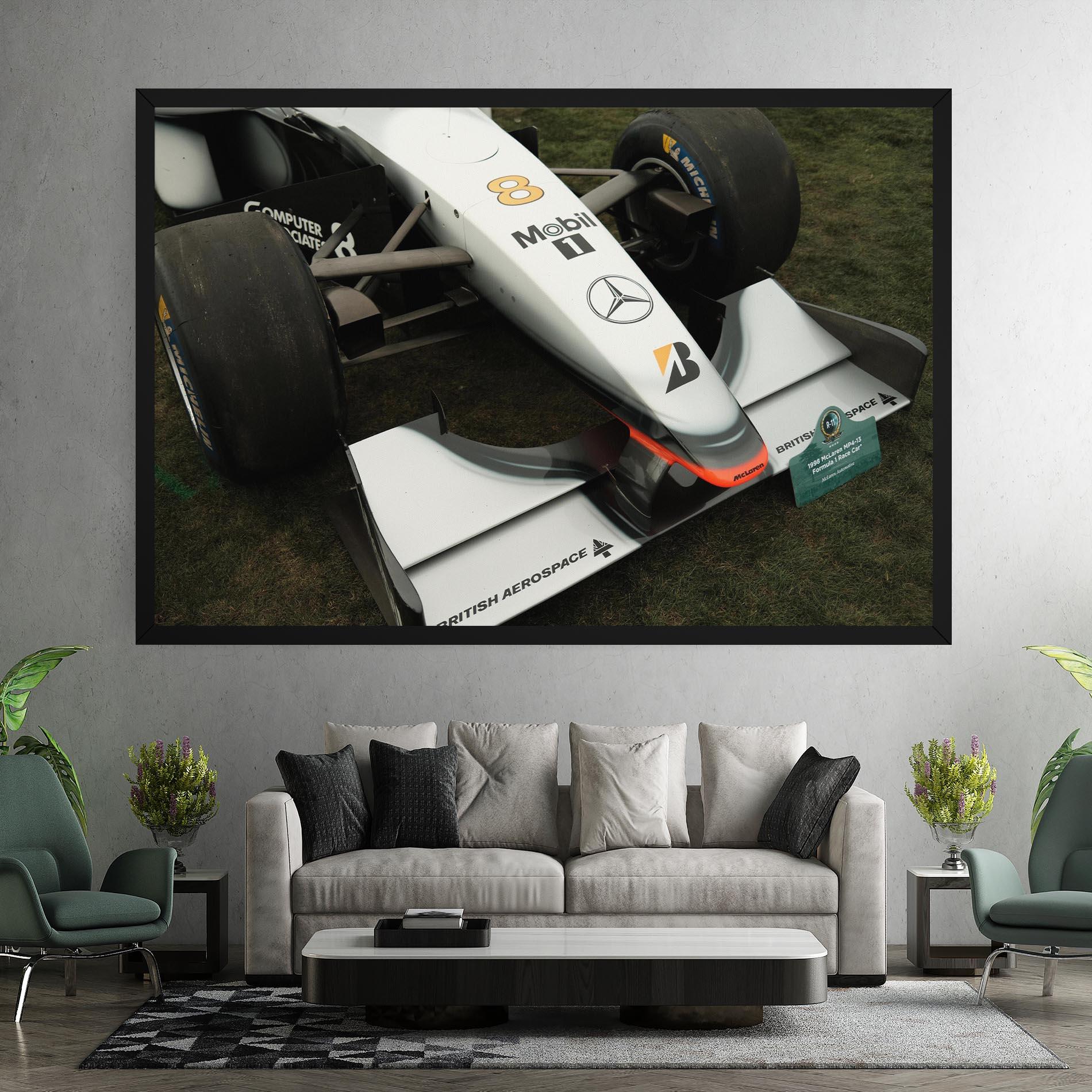Leinwandbild White F1 Car mockup 7
