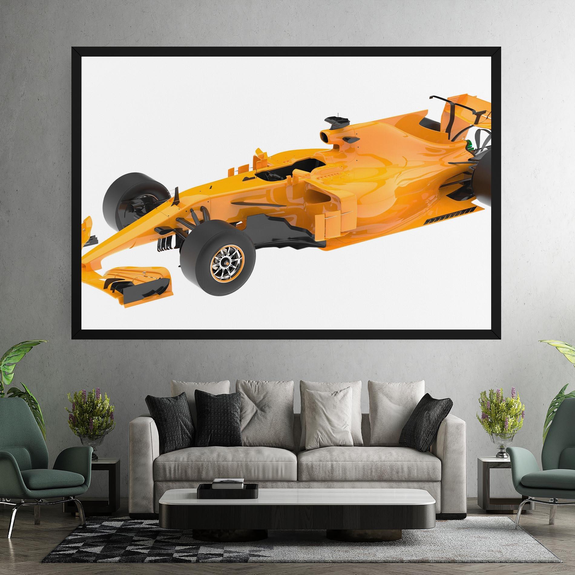 Leinwandbild Yellow F1 Toy mockup 7