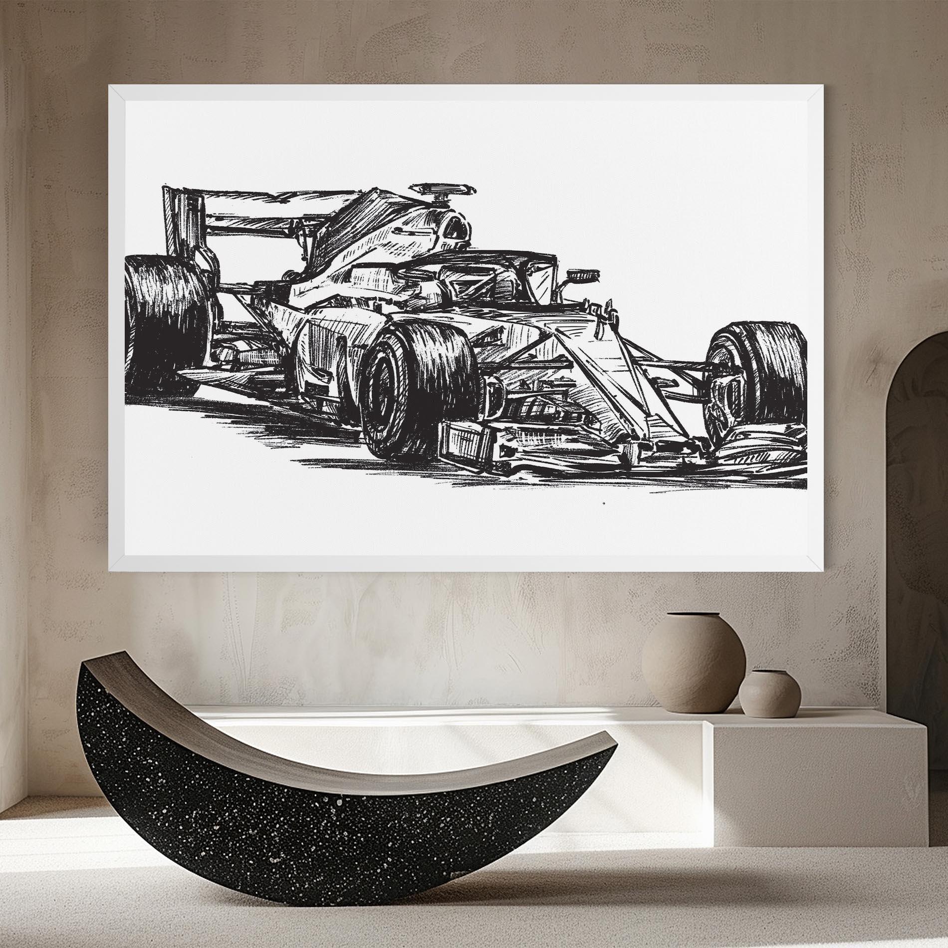Leinwandbild Black Line F1 mockup 8