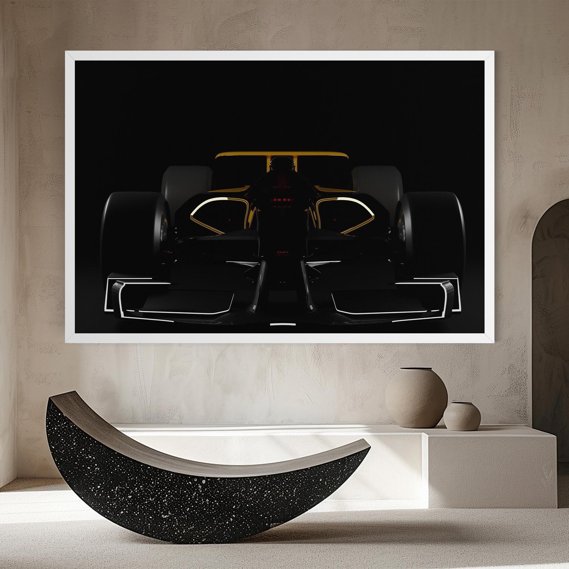 Leinwandbild Dark F1 Car mockup 8