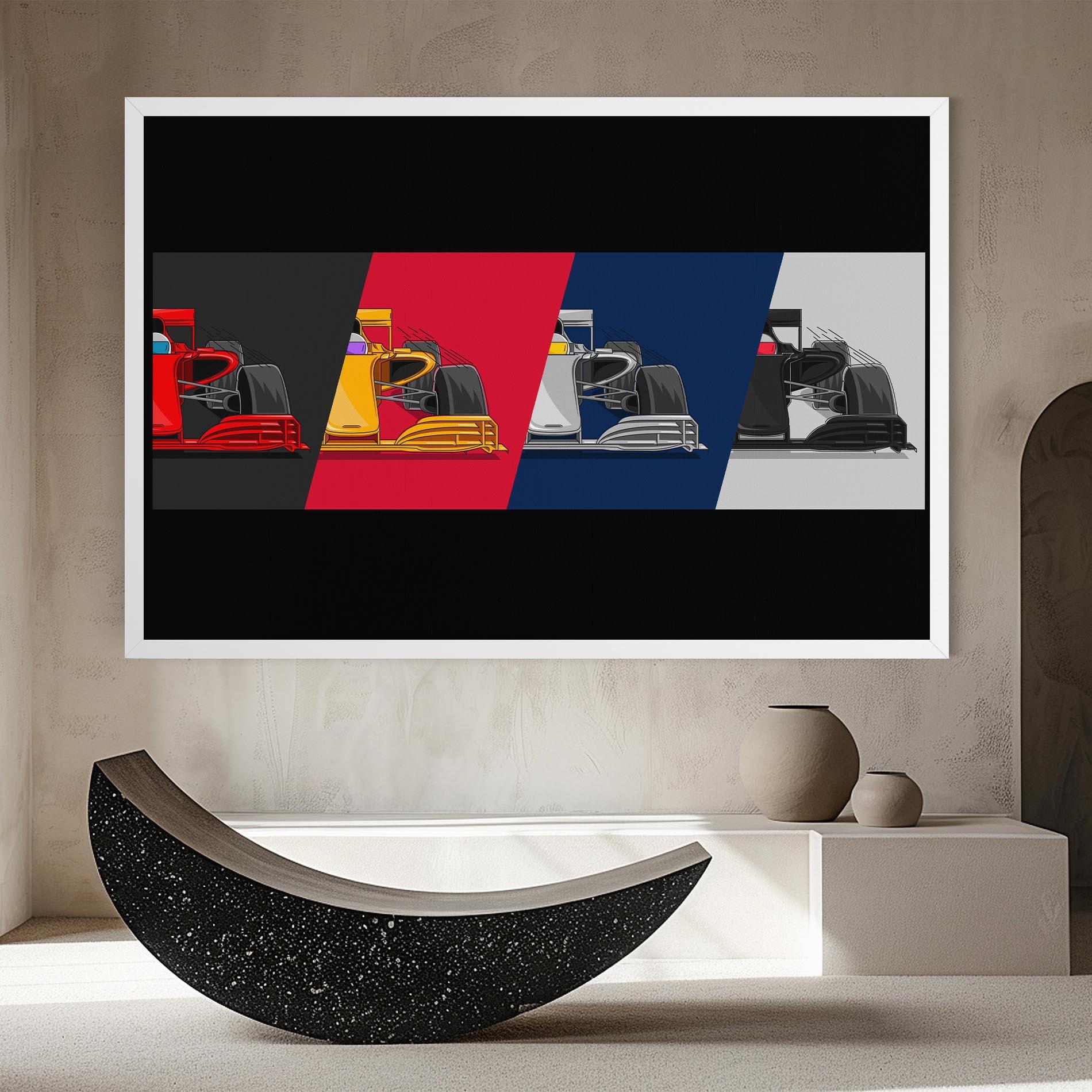 Leinwandbild F1 Cars mockup 8
