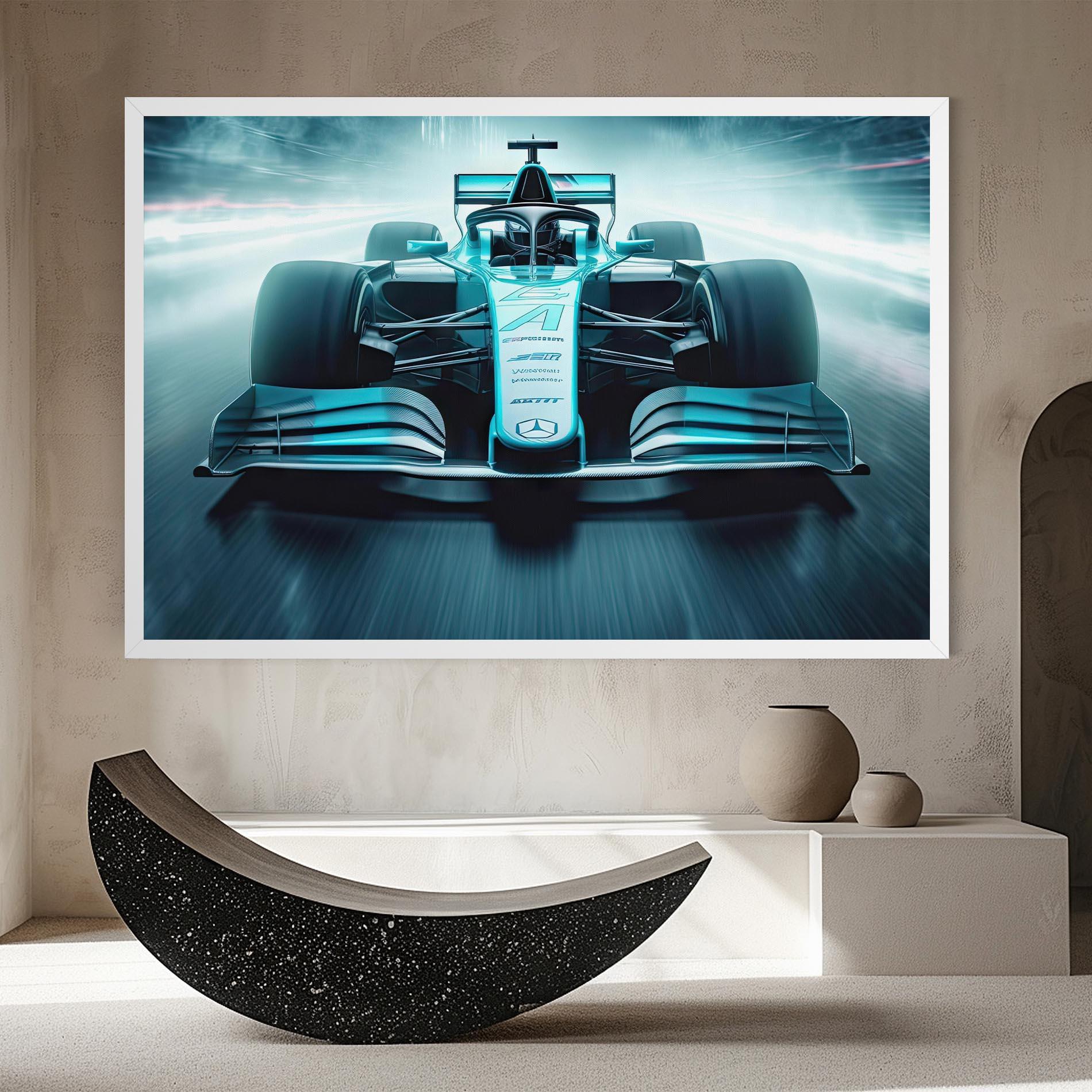 Leinwandbild F1 Smoke Cars mockup 8