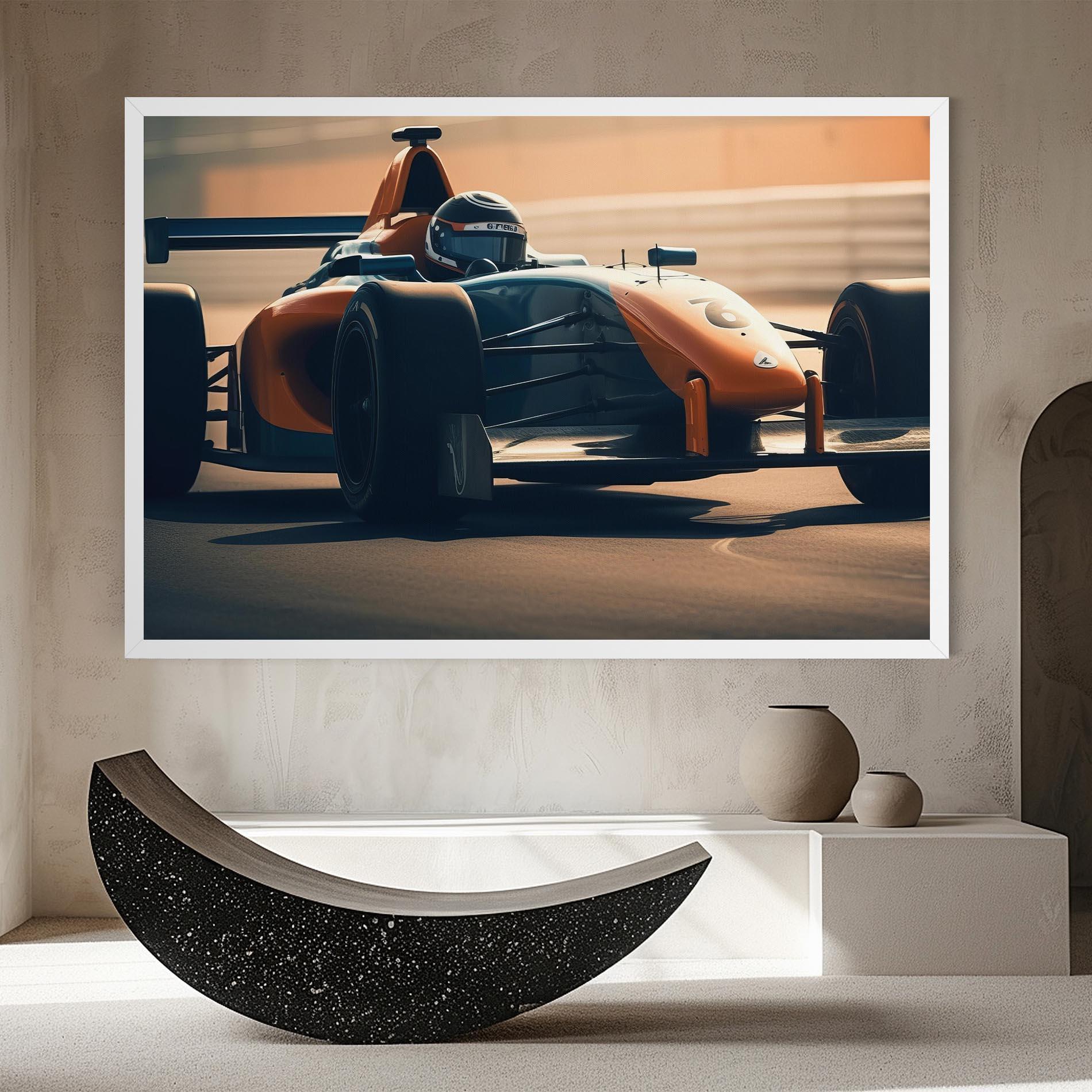 Leinwandbild Orange Black F1 mockup 8