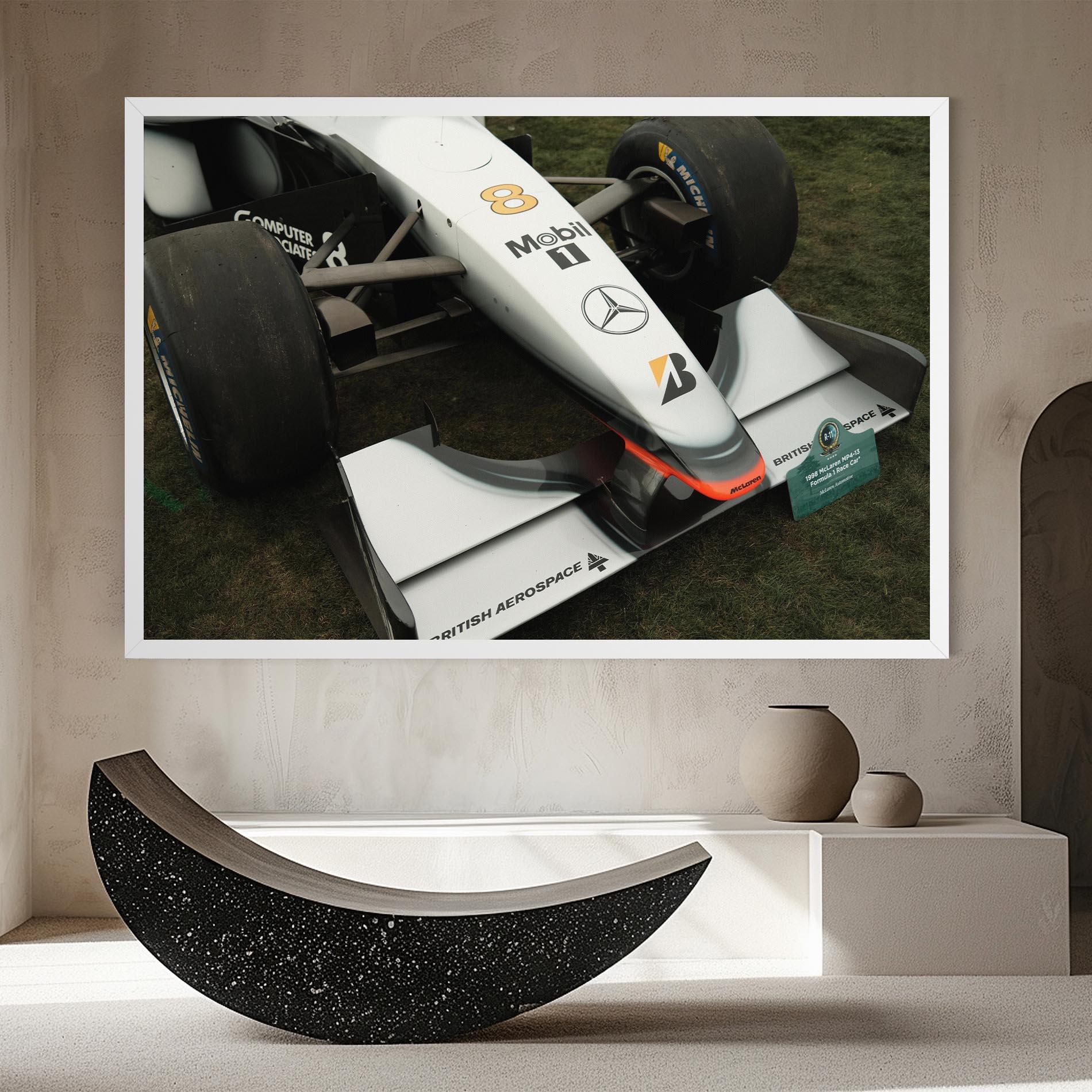Leinwandbild White F1 Car mockup 8