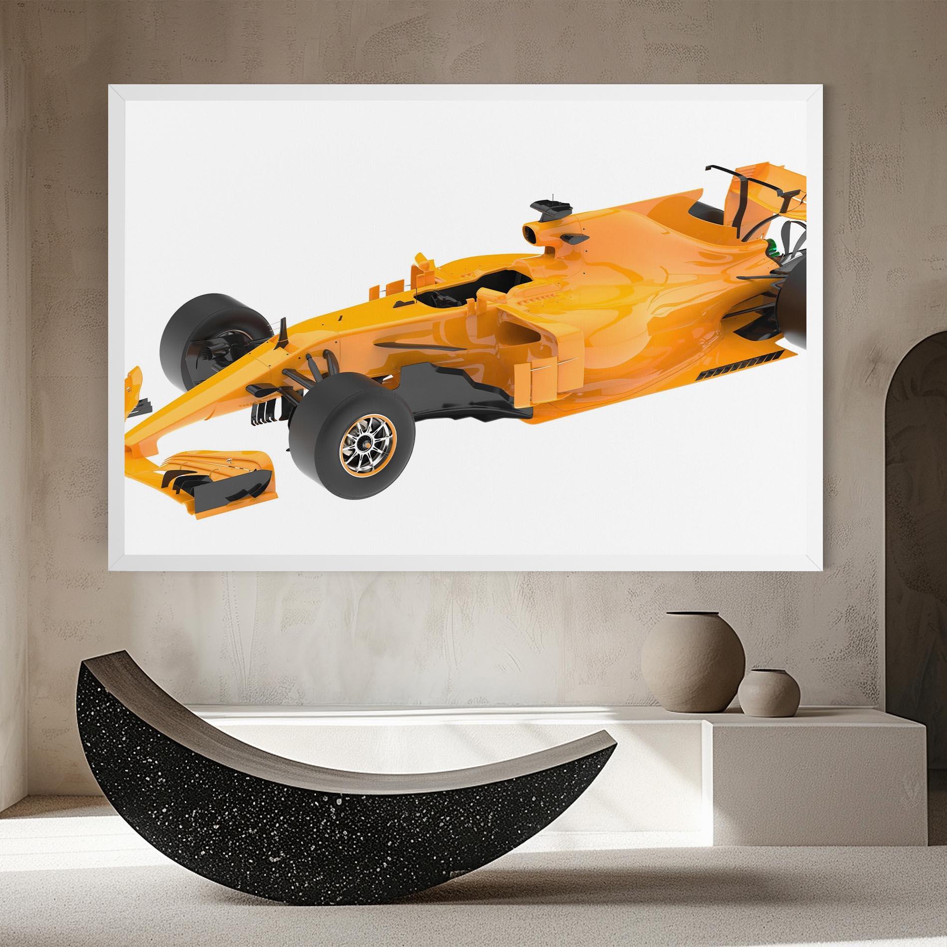 Leinwandbild Yellow F1 Toy mockup 8