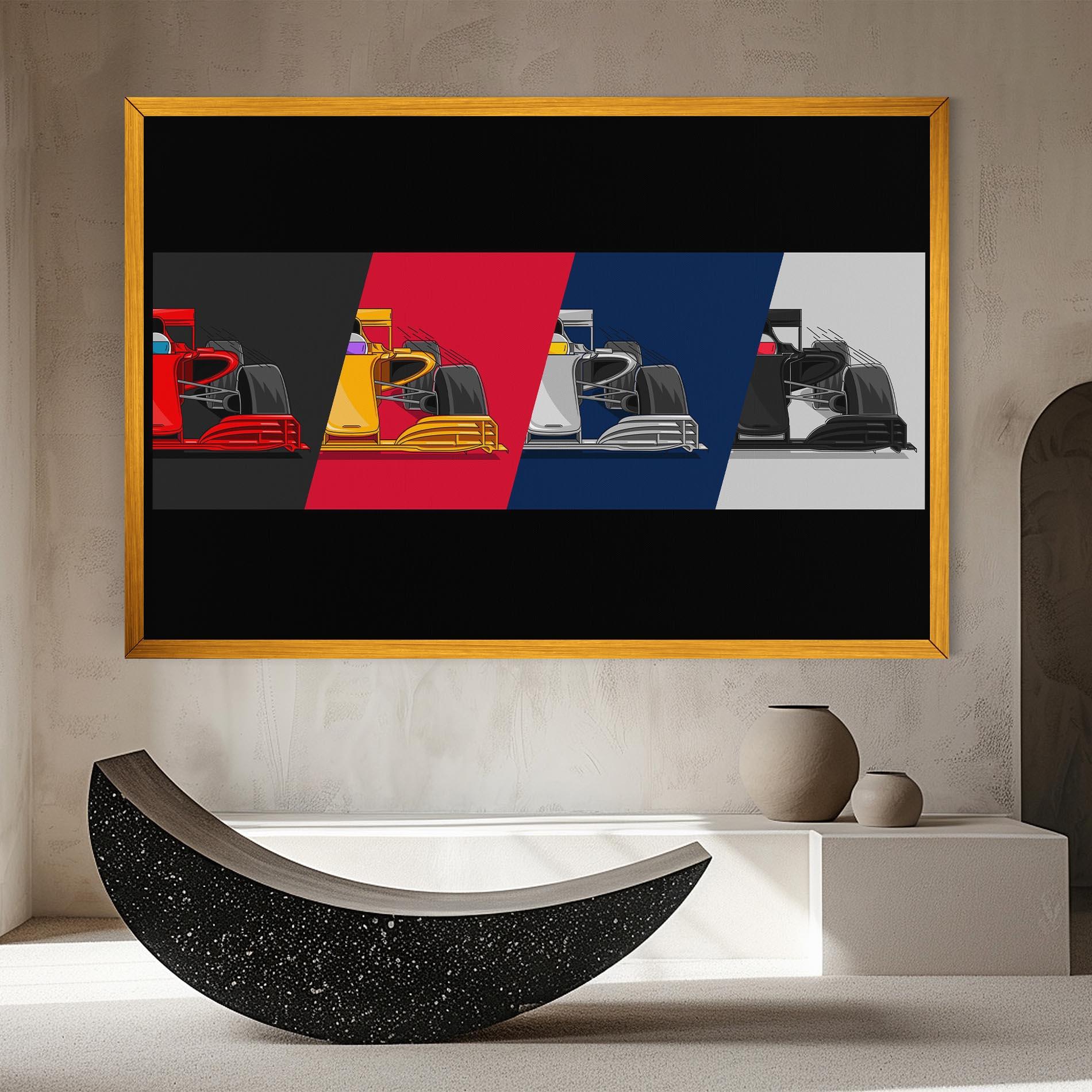 Leinwandbild F1 Cars mockup 8