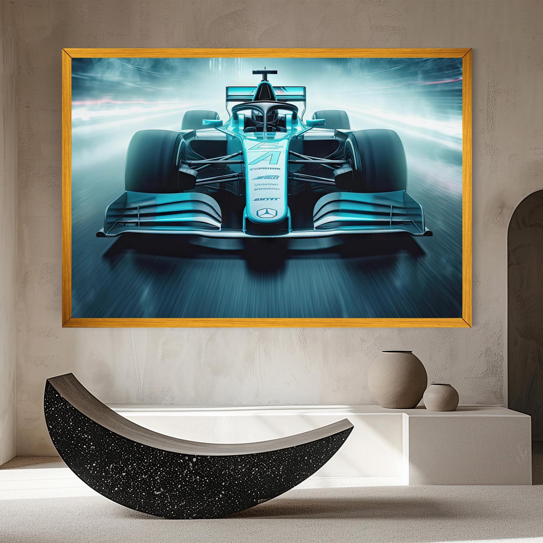 Leinwandbild F1 Smoke Cars mockup 8