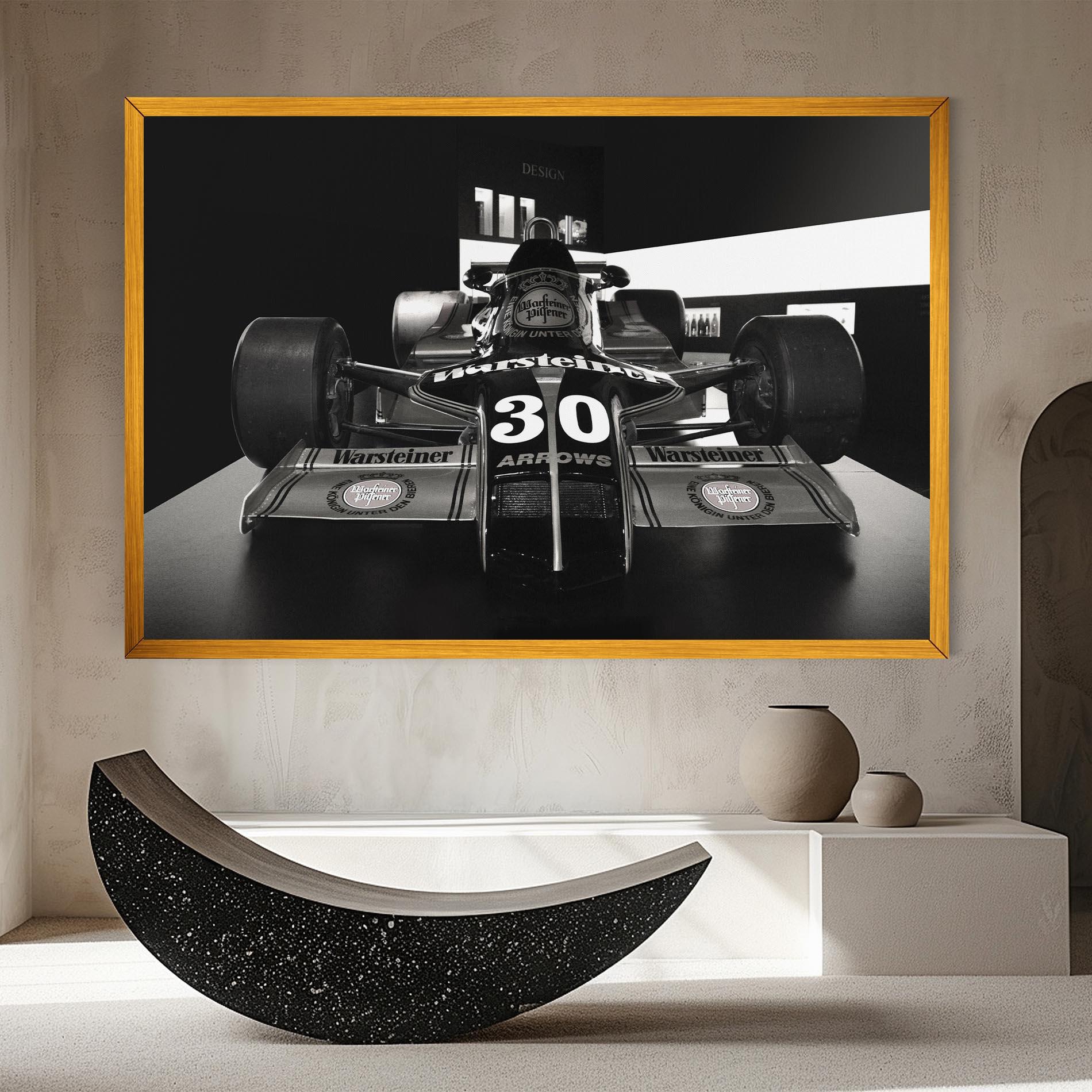 Leinwandbild Formula 1 Car Grey mockup 8