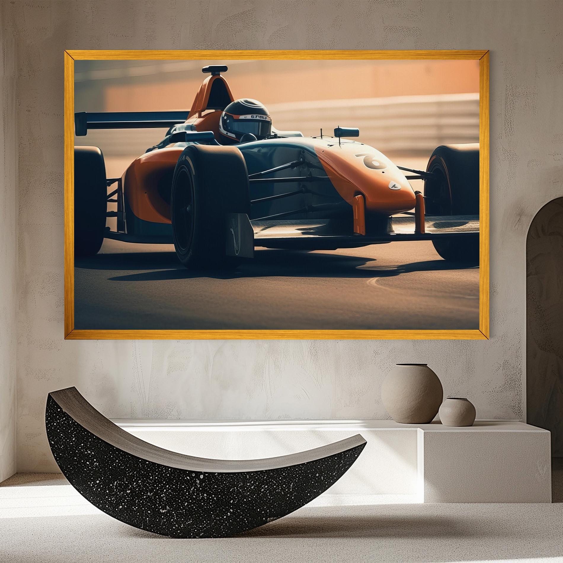 Leinwandbild Orange Black F1 mockup 8