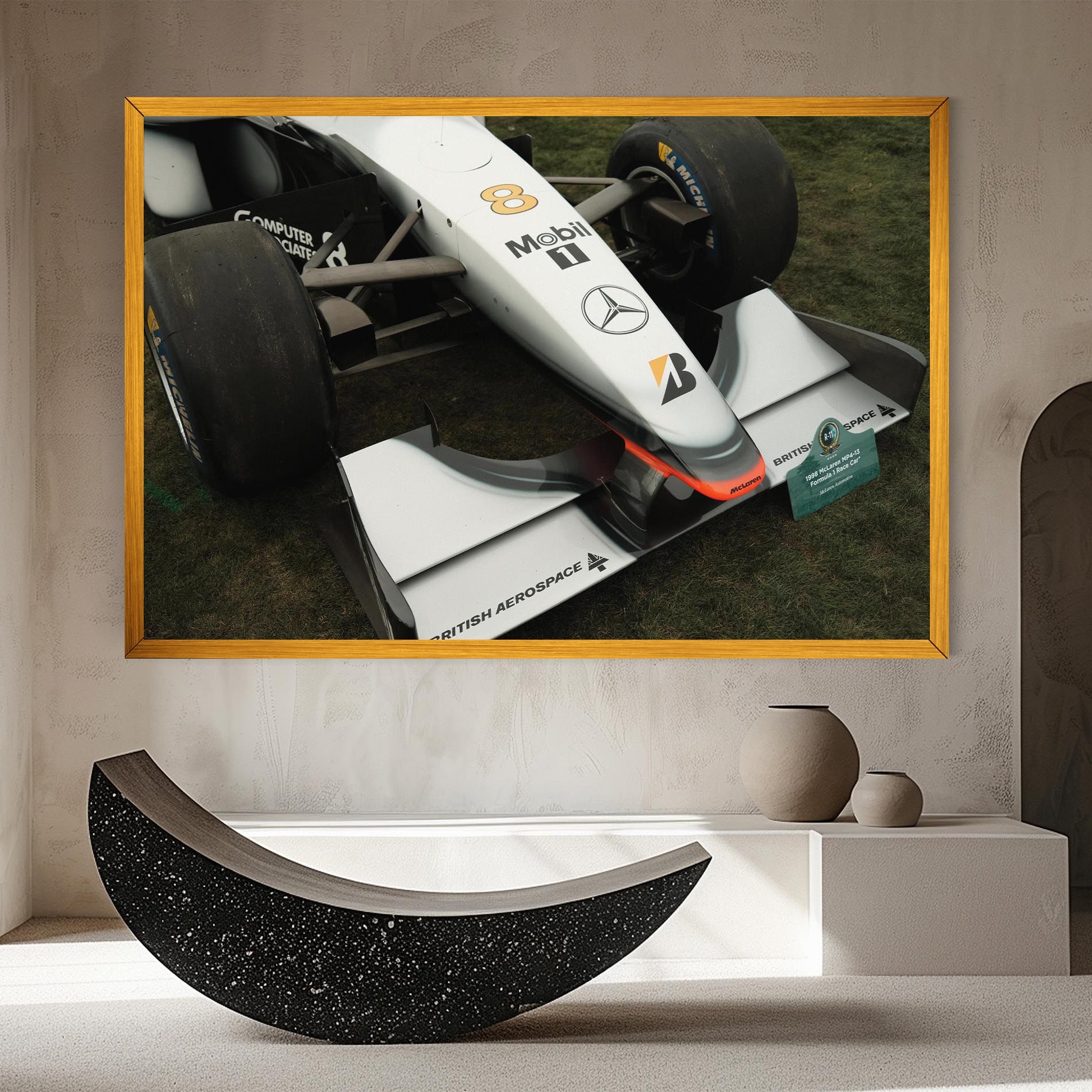 White F1 Car mockup 8