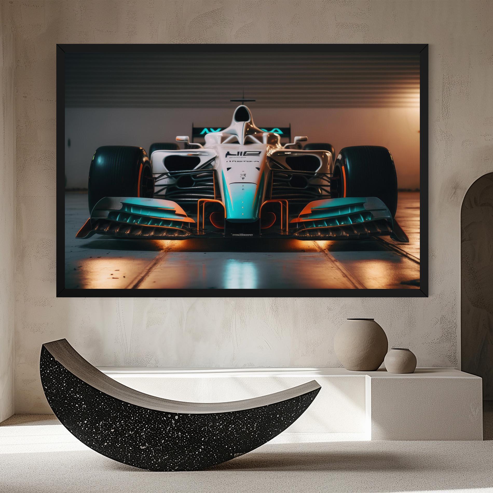 Leinwandbild Blue White F1 mockup 8