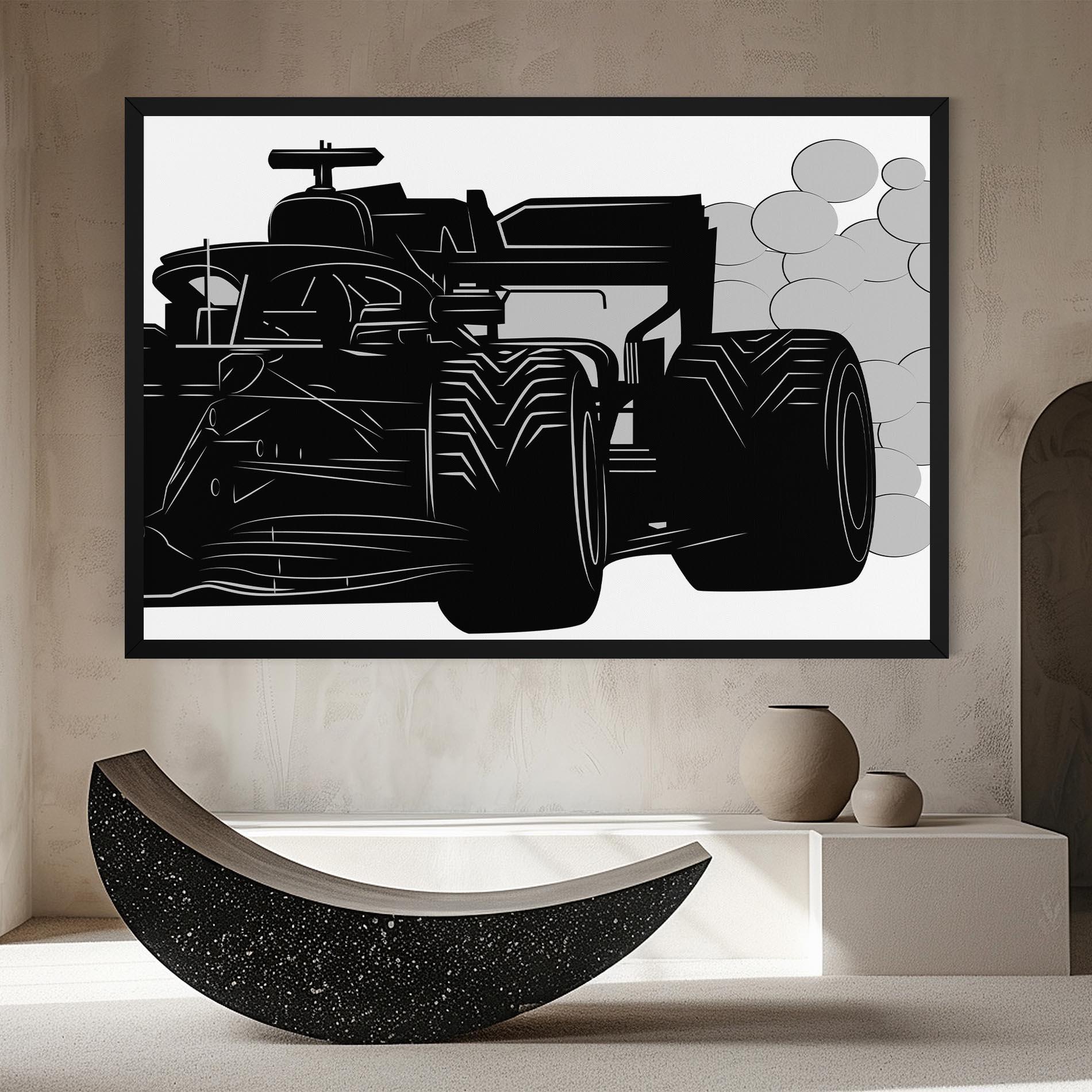 Leinwandbild Car F1 Smoke mockup 8