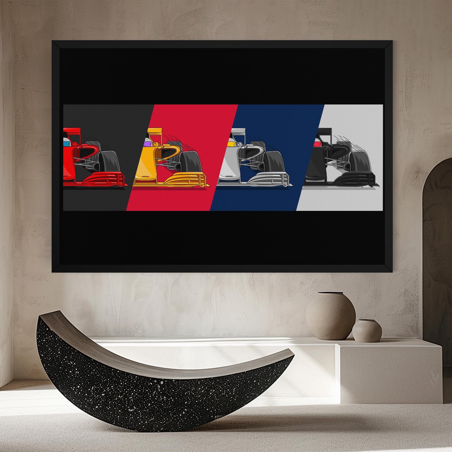 Leinwandbild F1 Cars mockup 8