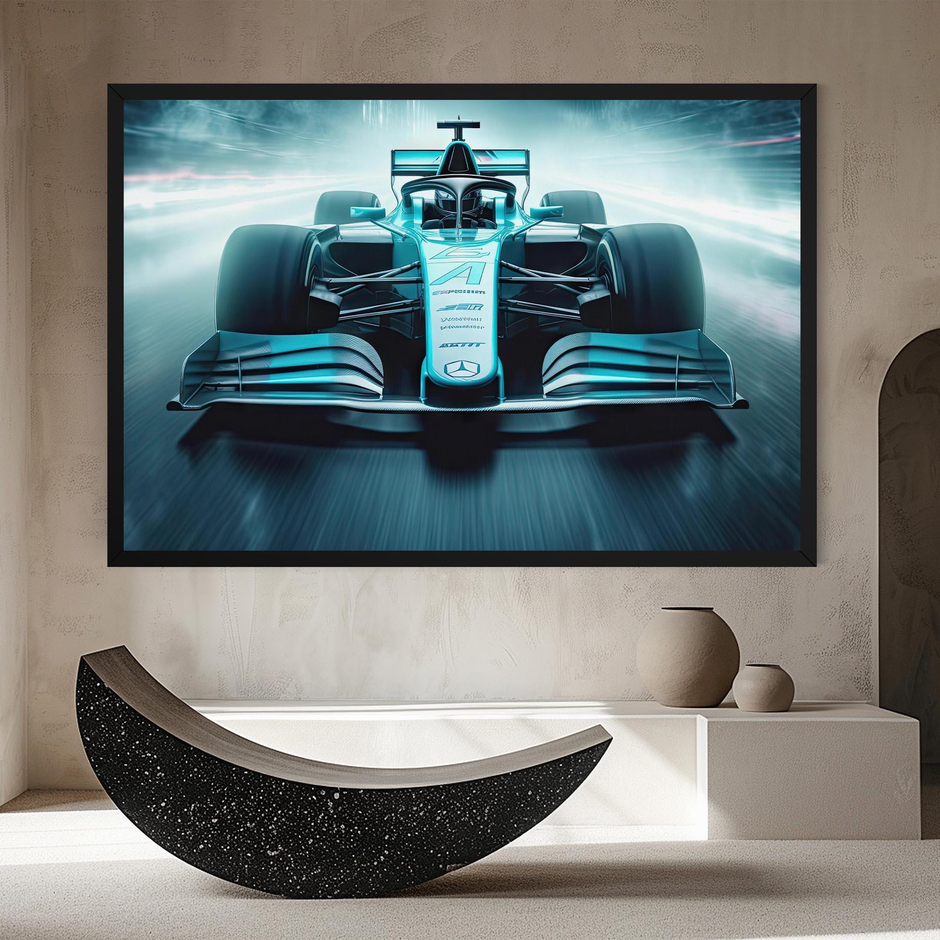 Leinwandbild F1 Smoke Cars mockup 8