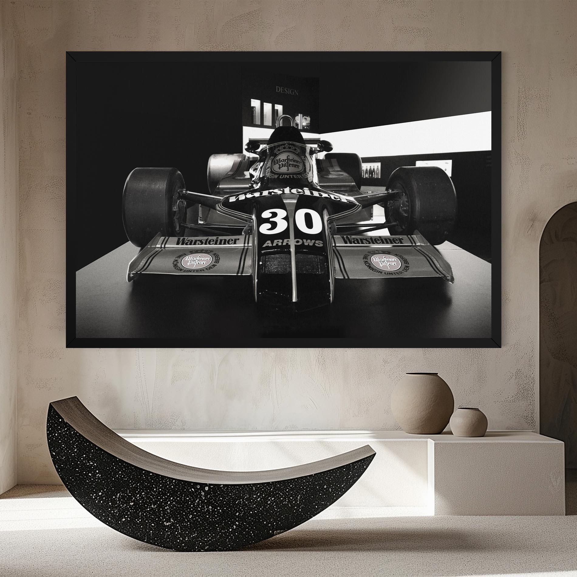 Leinwandbild Formula 1 Car Grey mockup 8