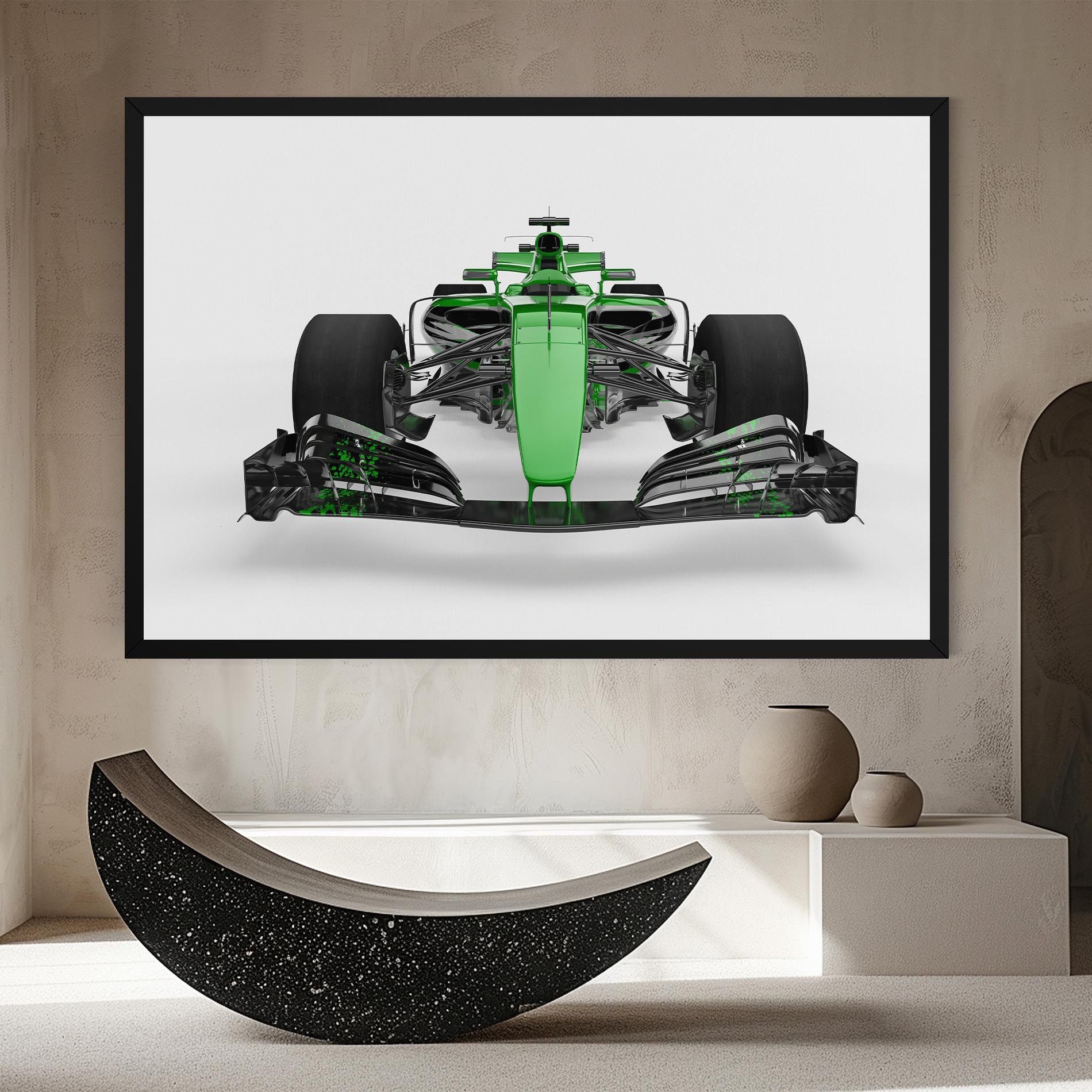 Green F1 Car mockup 8