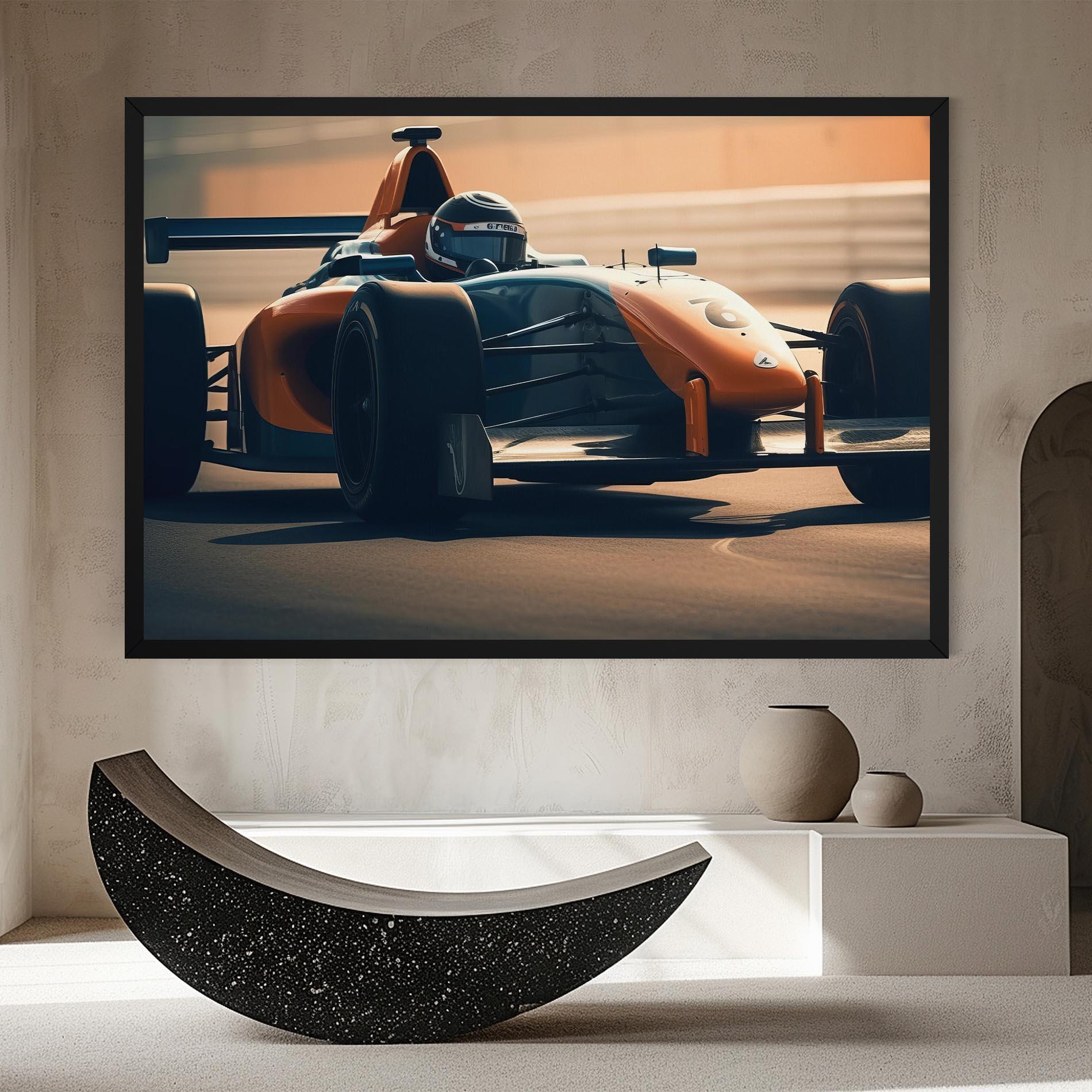 Leinwandbild Orange Black F1 mockup 8