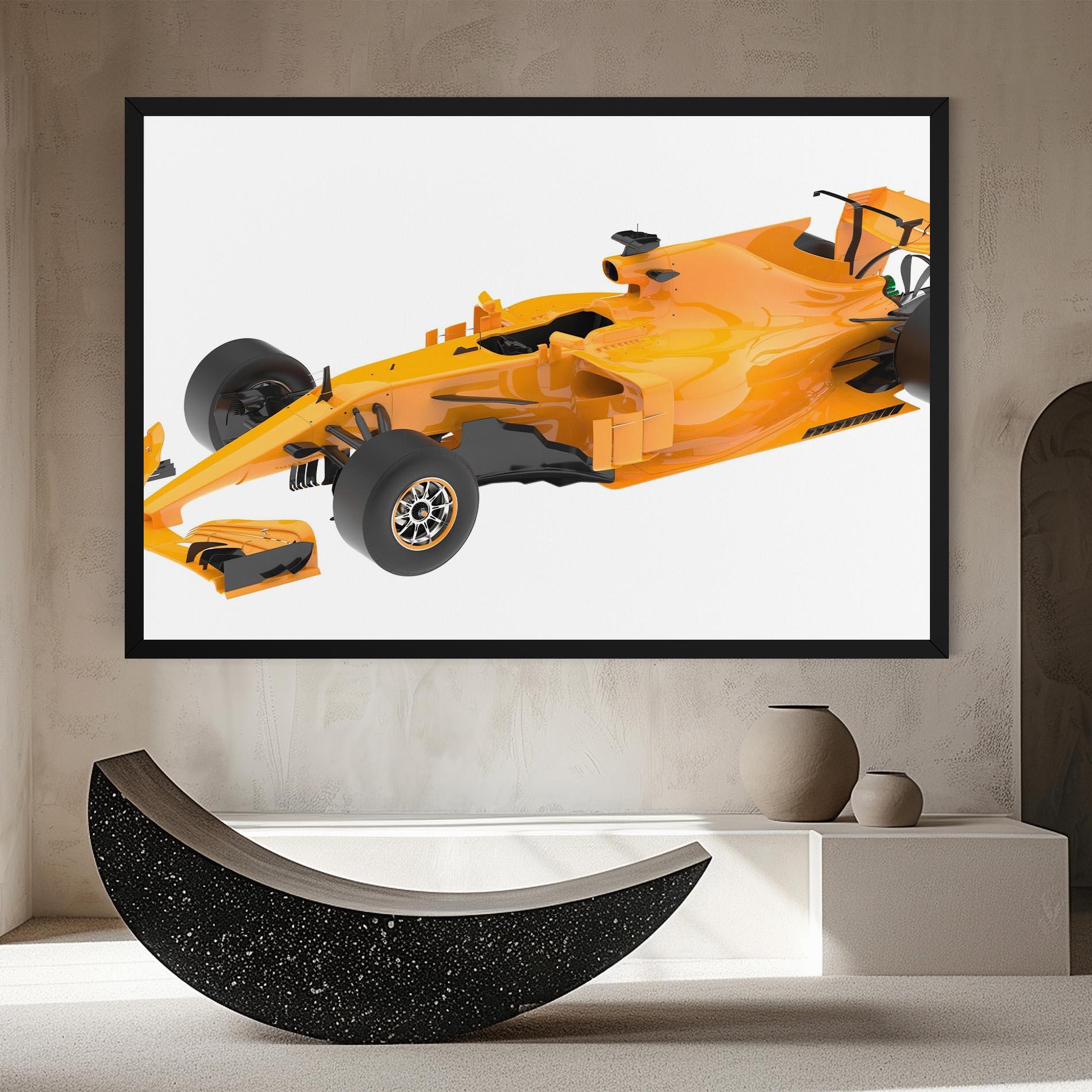 Leinwandbild Yellow F1 Toy mockup 8