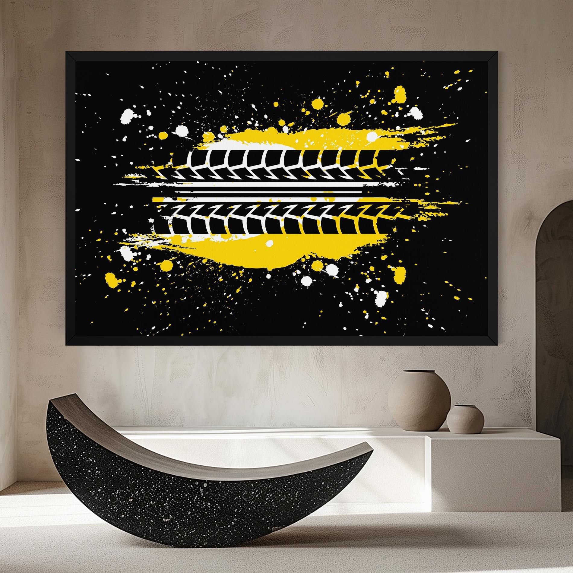 Leinwandbild Yellow Traces mockup 8