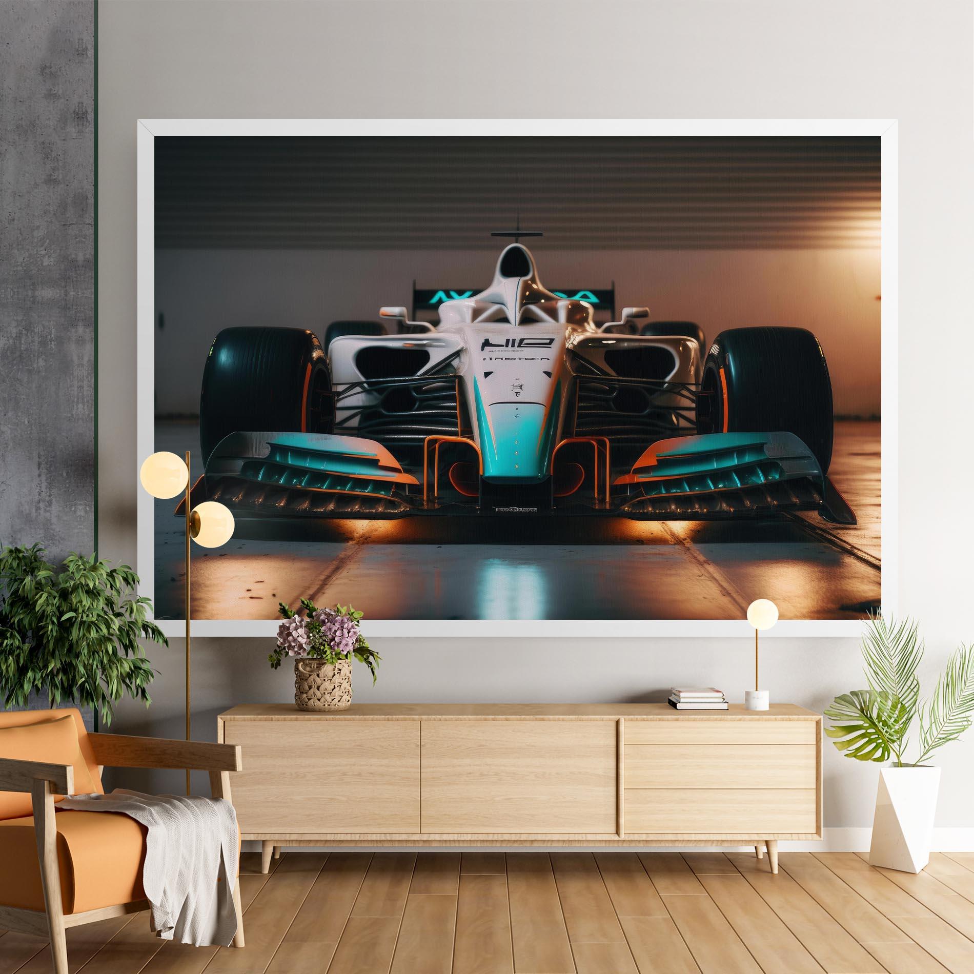 Leinwandbild Blue White F1 mockup 9