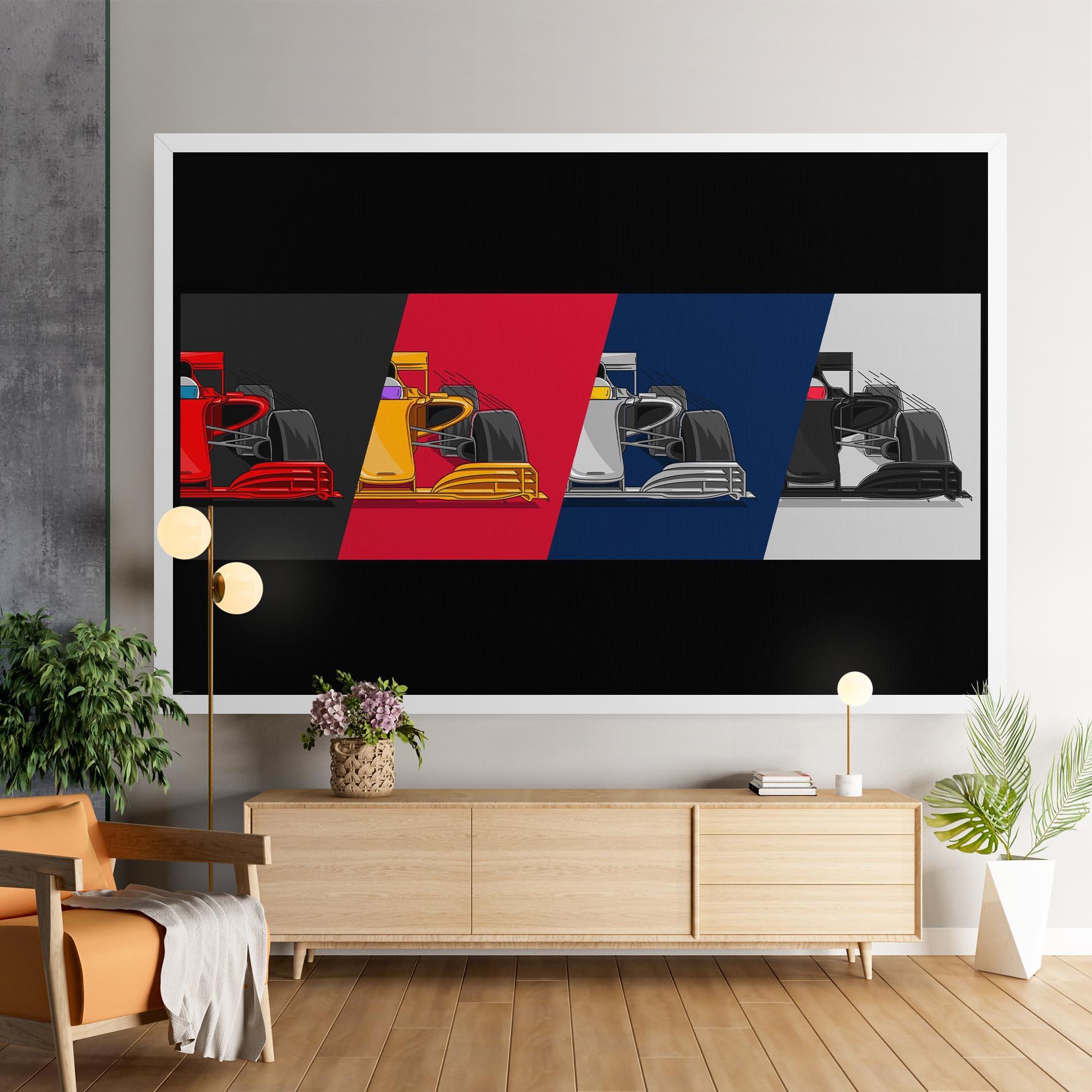 Leinwandbild F1 Cars mockup 9