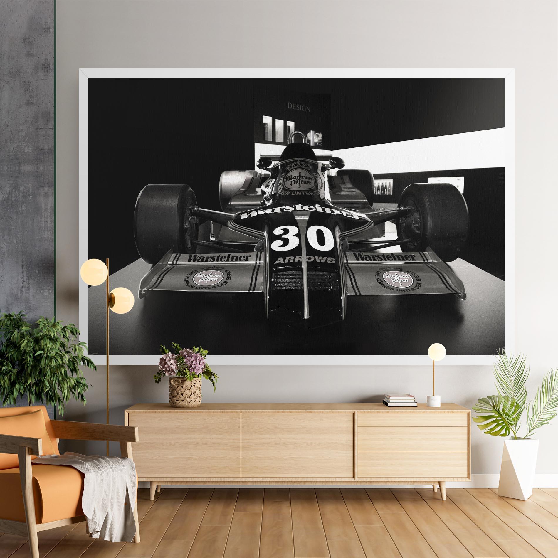 Leinwandbild Formula 1 Car Grey mockup 9