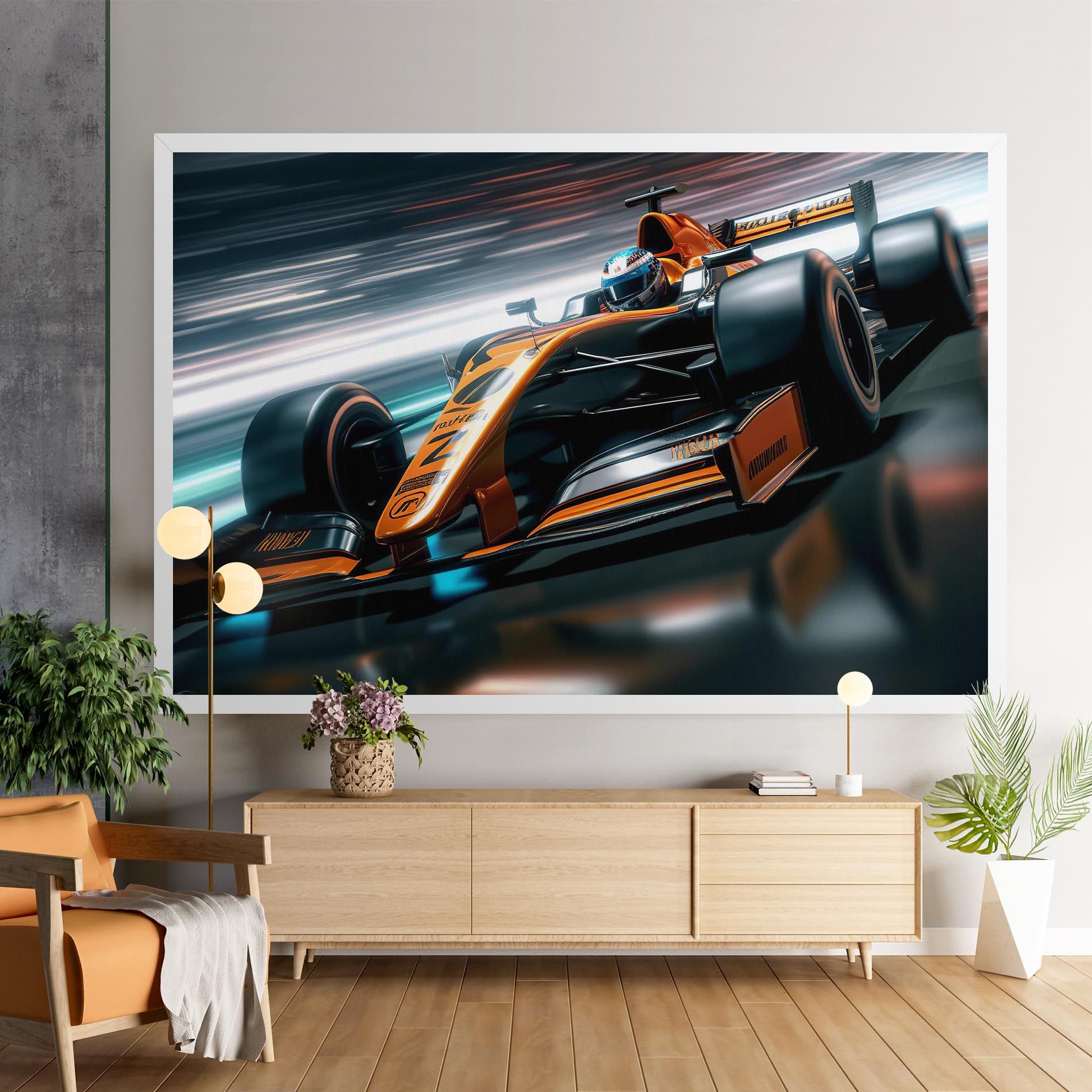 Orange F1 Car mockup 9