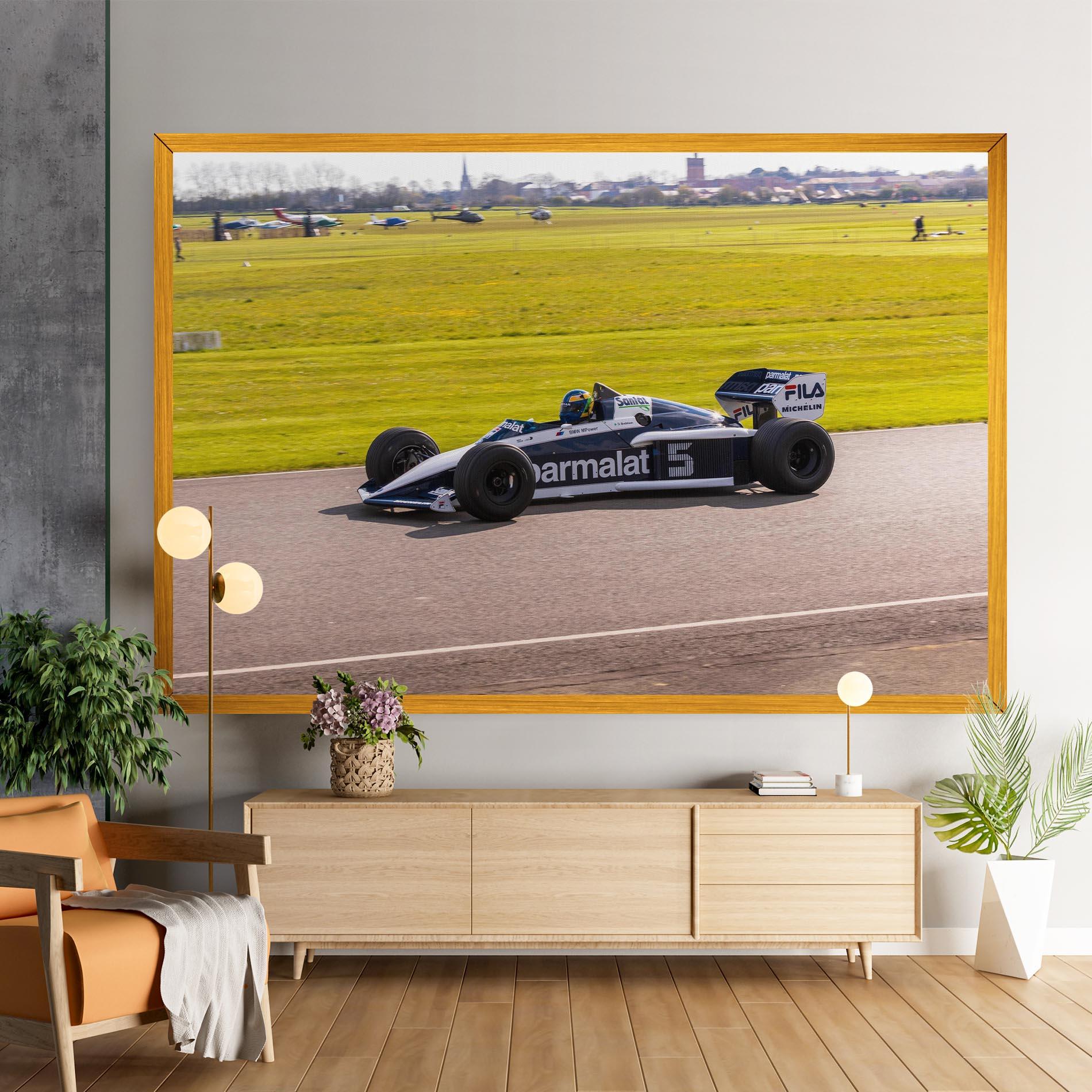 Leinwandbild Black F1 Car mockup 9