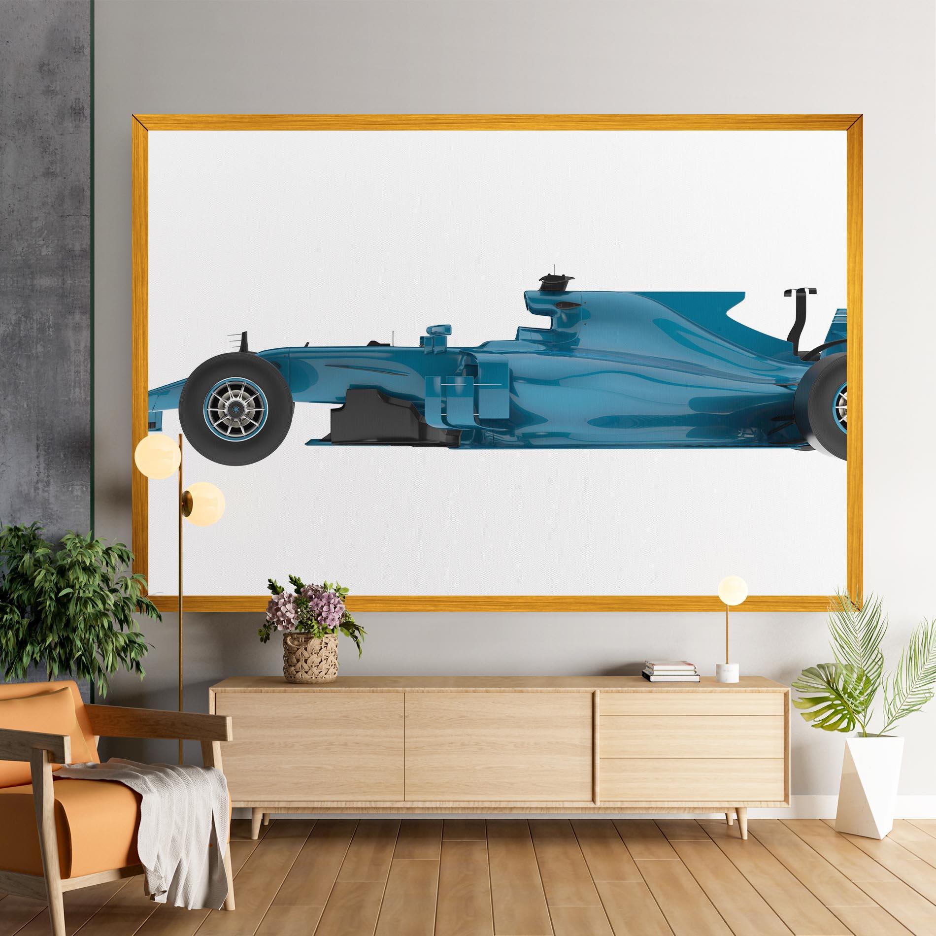Leinwandbild Blue F1 Toy mockup 9