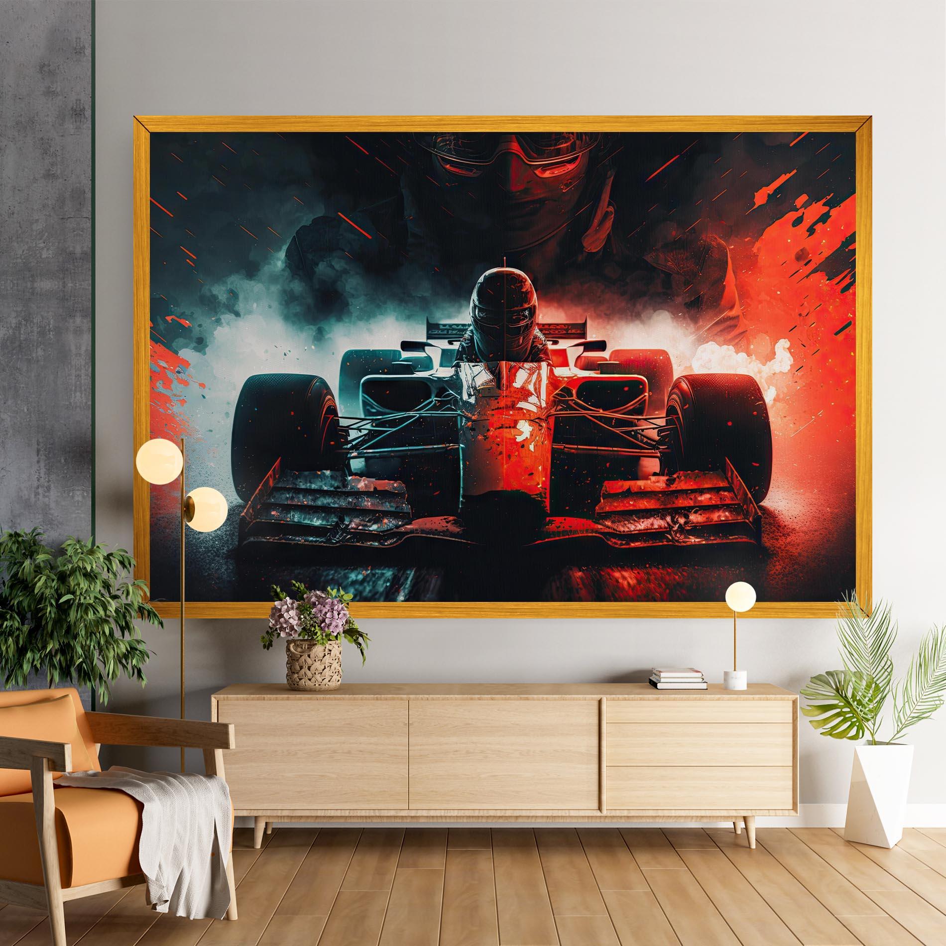 Leinwandbild Blue Red F1 mockup 9