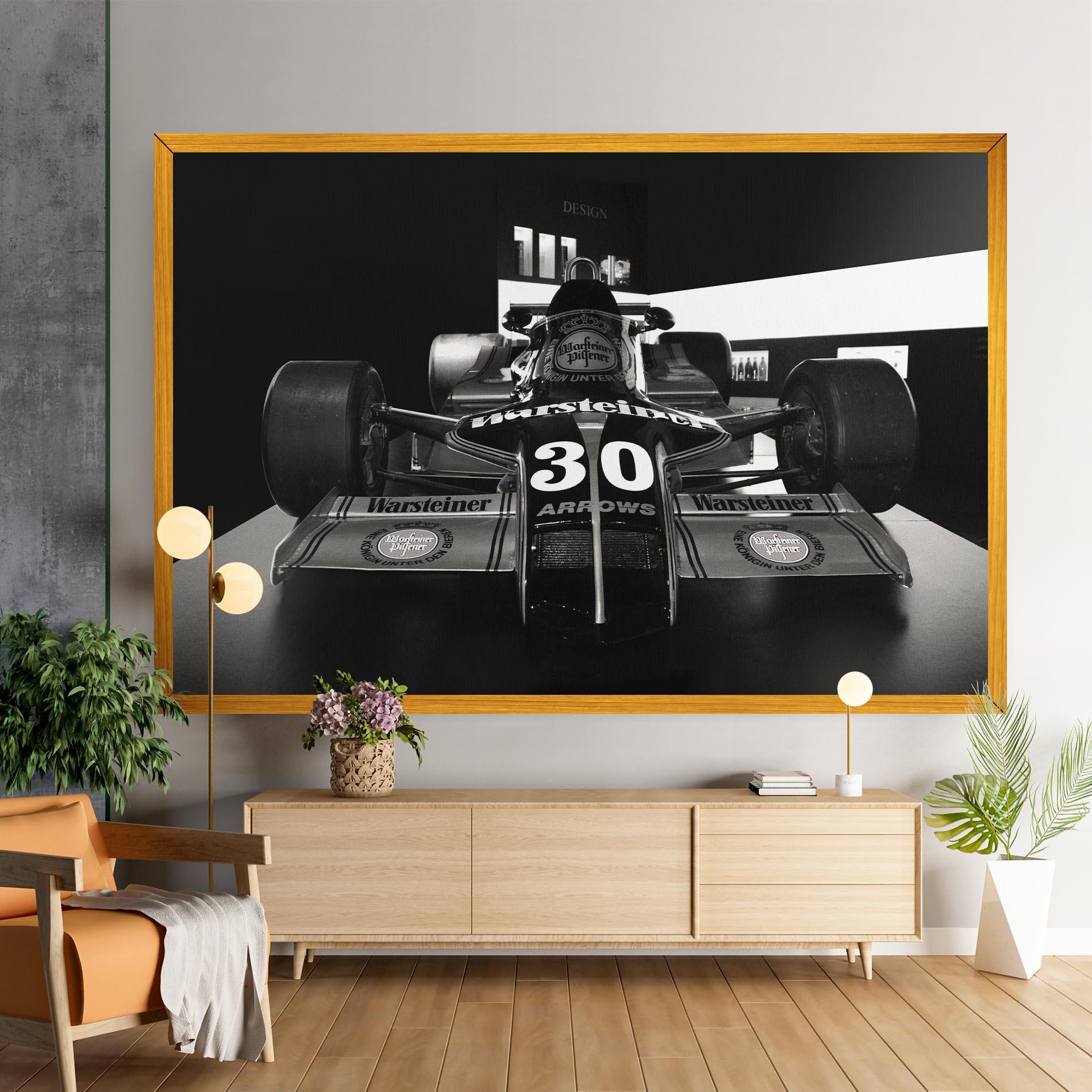 Leinwandbild Formula 1 Car Grey mockup 9