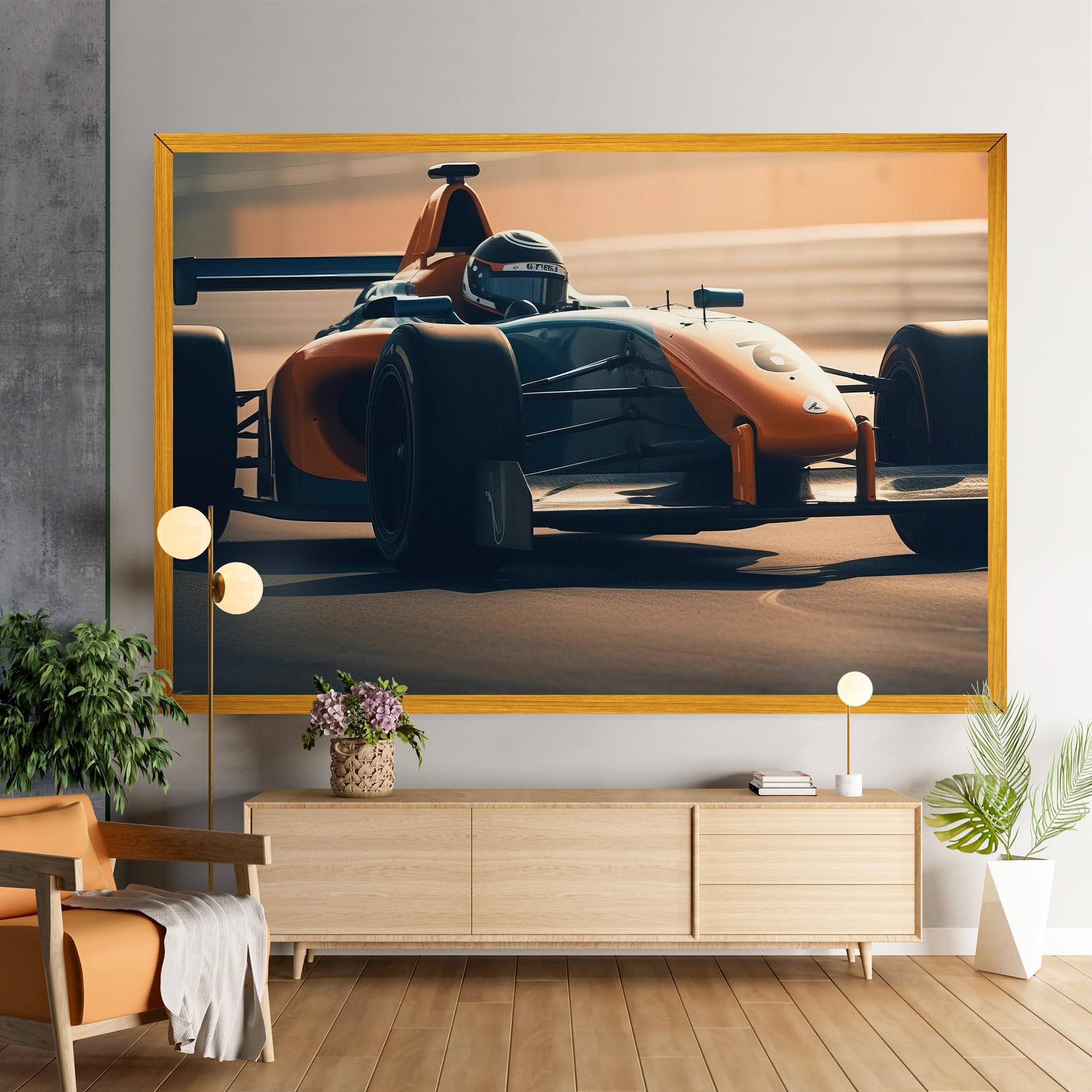 Leinwandbild Orange Black F1 mockup 9