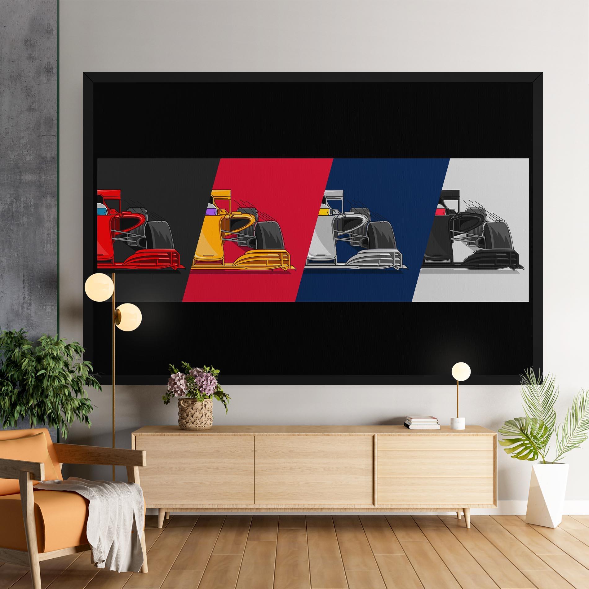 Leinwandbild F1 Cars mockup 9