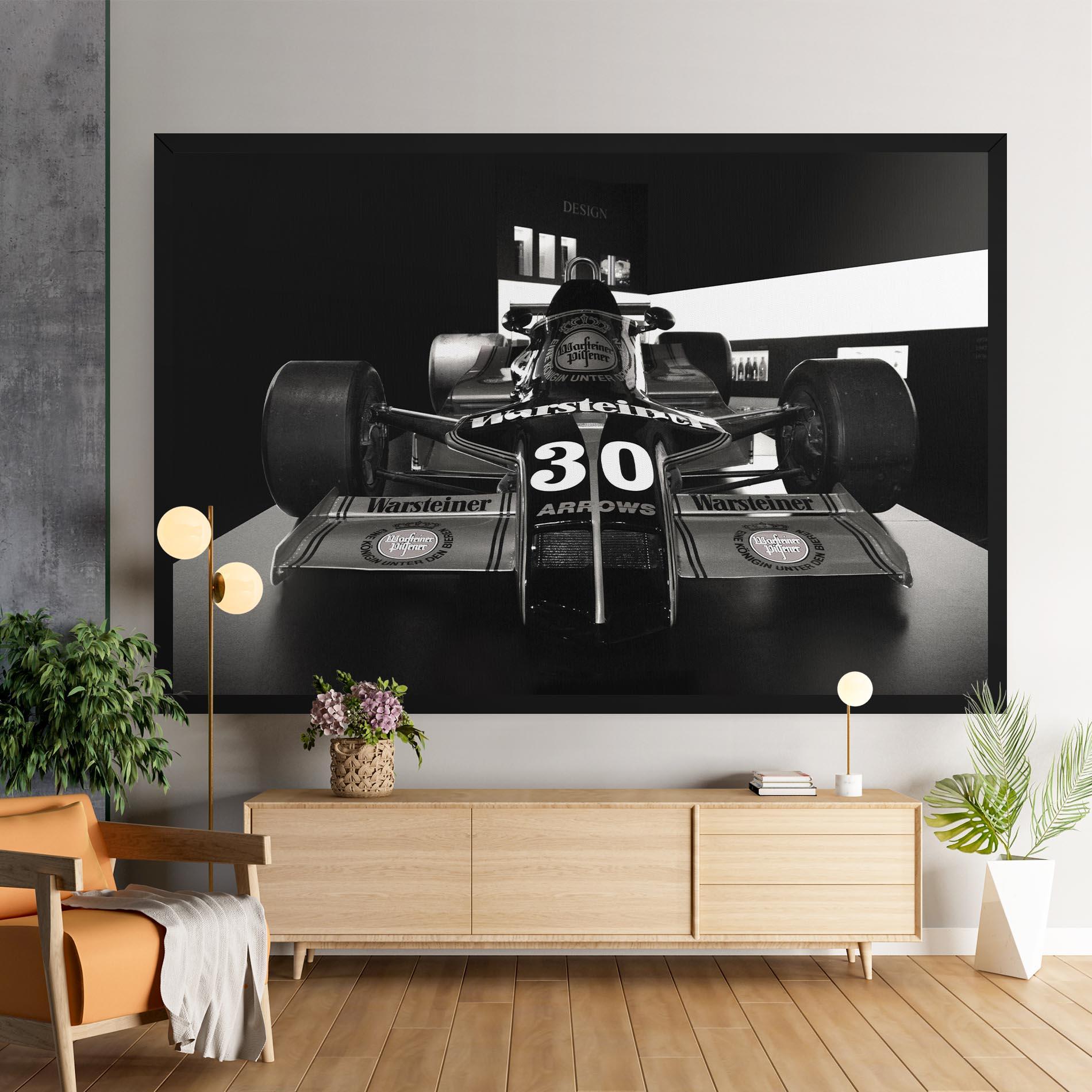 Leinwandbild Formula 1 Car Grey mockup 9