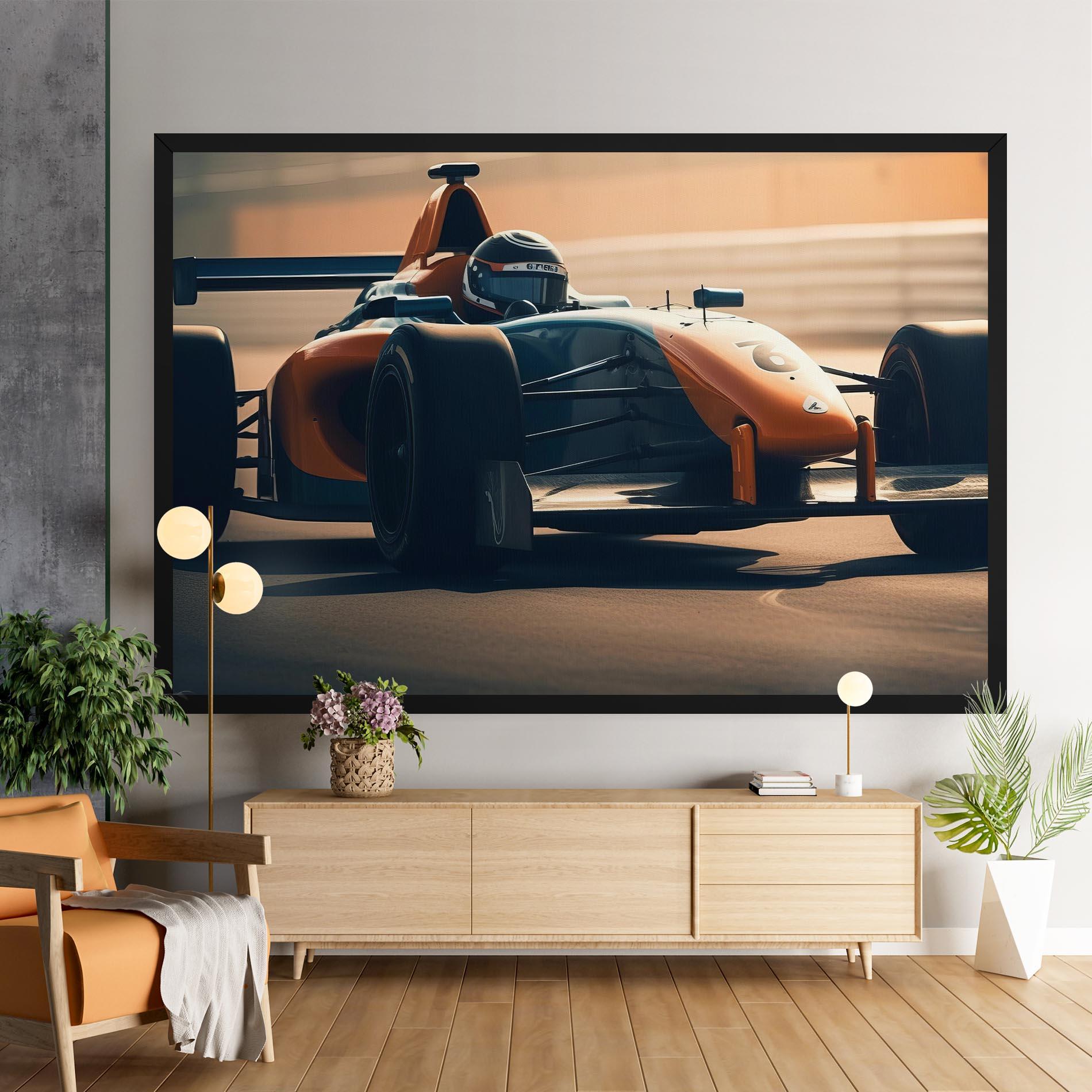 Leinwandbild Orange Black F1 mockup 9