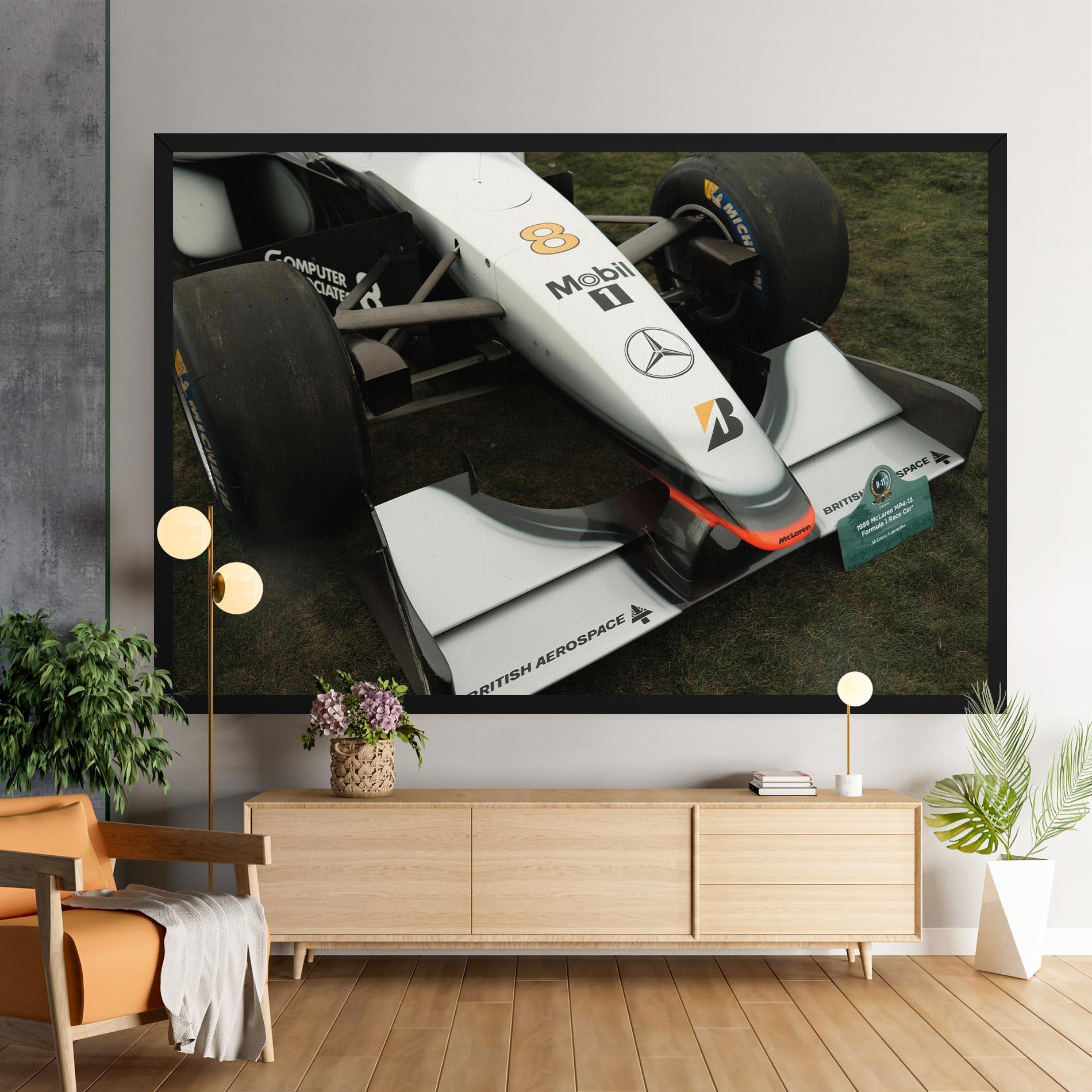 Leinwandbild White F1 Car mockup 9