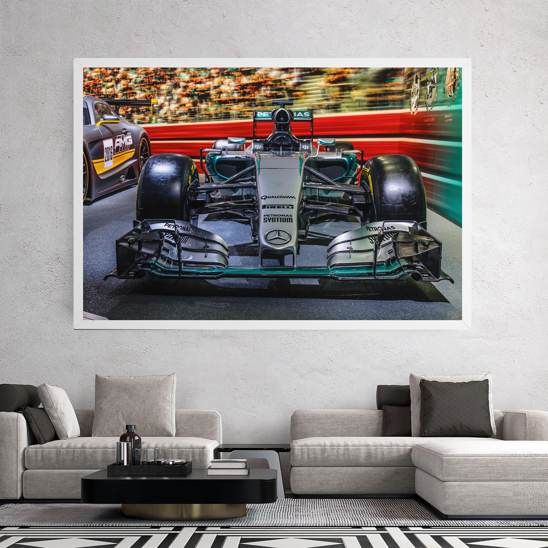 Leinwandbild Black Green F1 mockup 2