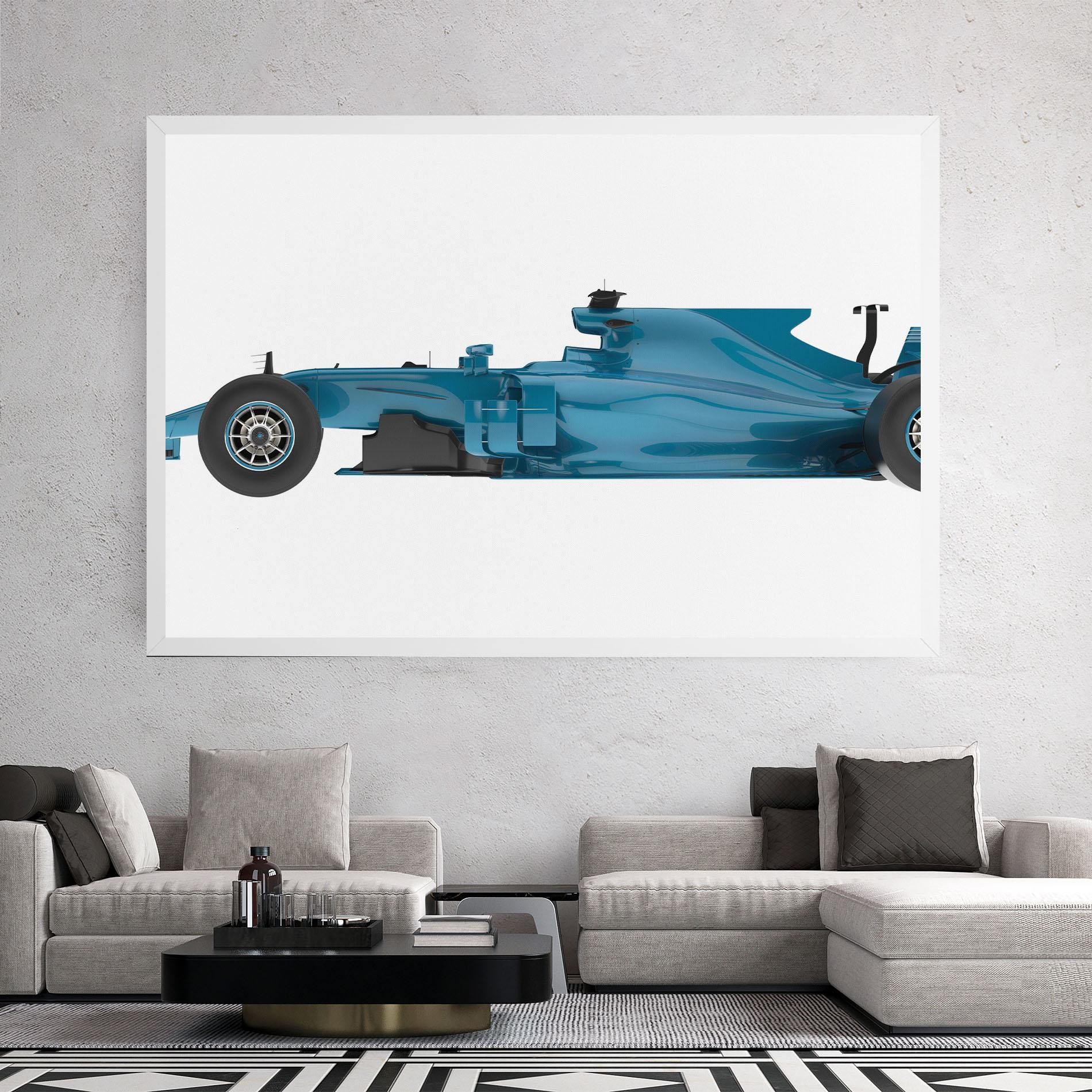 Leinwandbild Blue F1 Toy mockup 2
