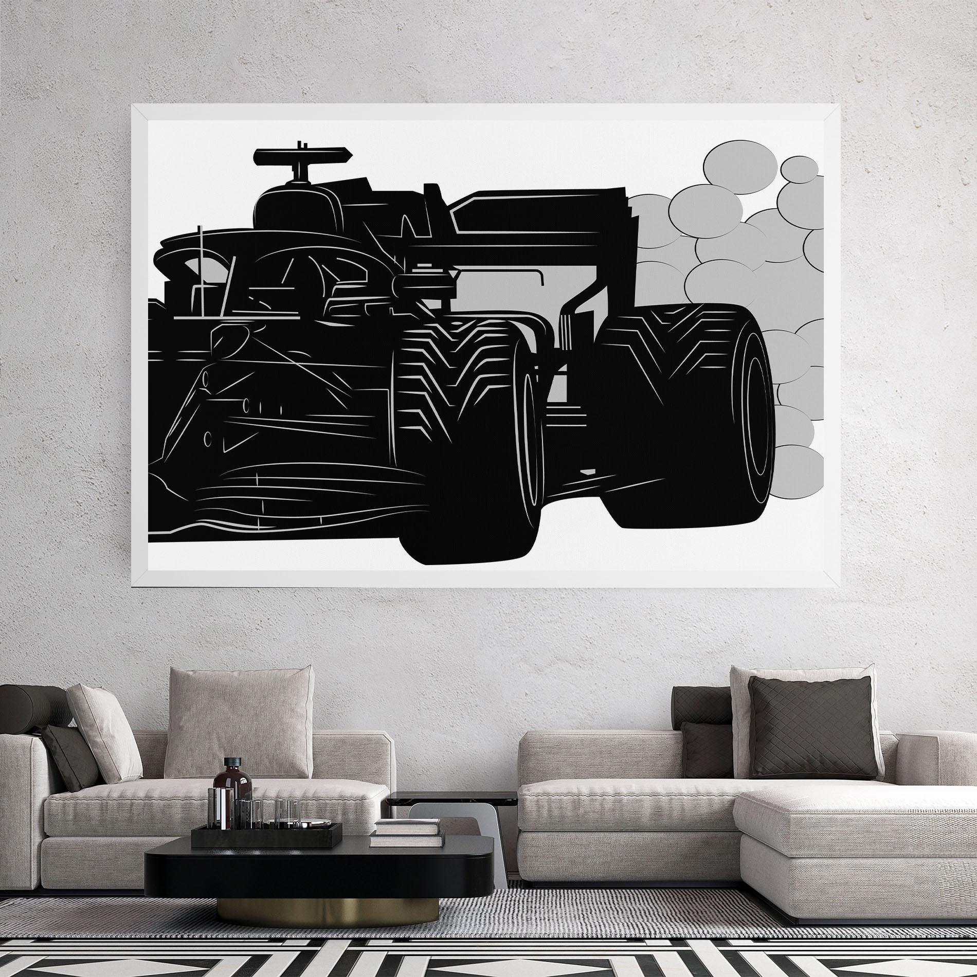 Leinwandbild Car F1 Smoke mockup 2