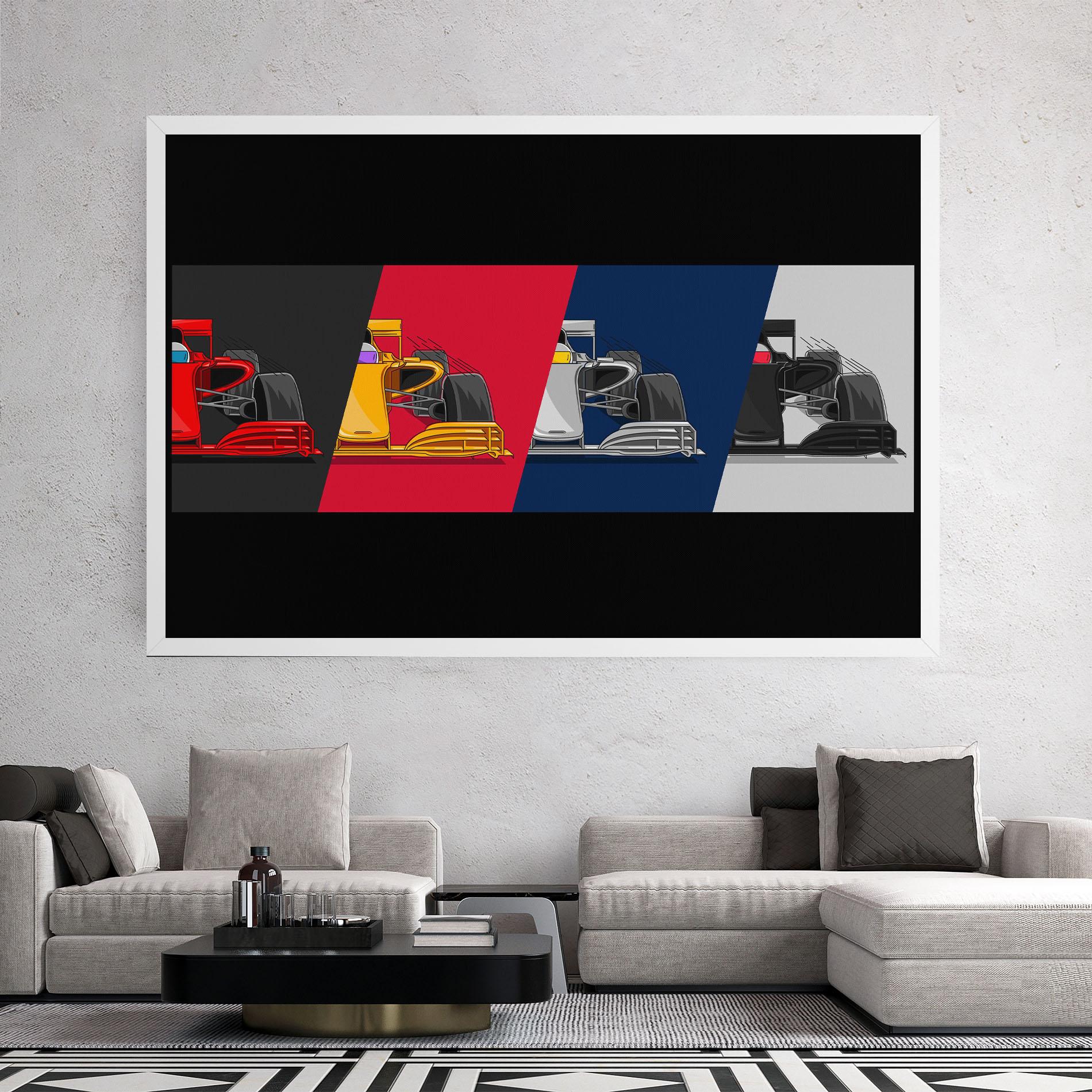 Leinwandbild F1 Cars mockup 2