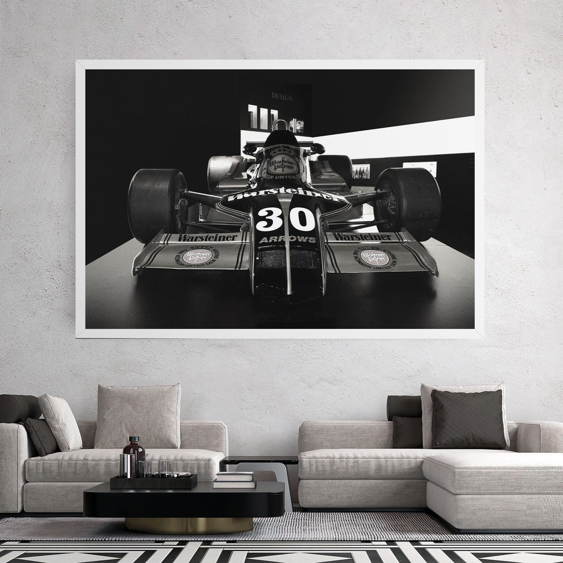 Leinwandbild Formula 1 Car Grey mockup 2