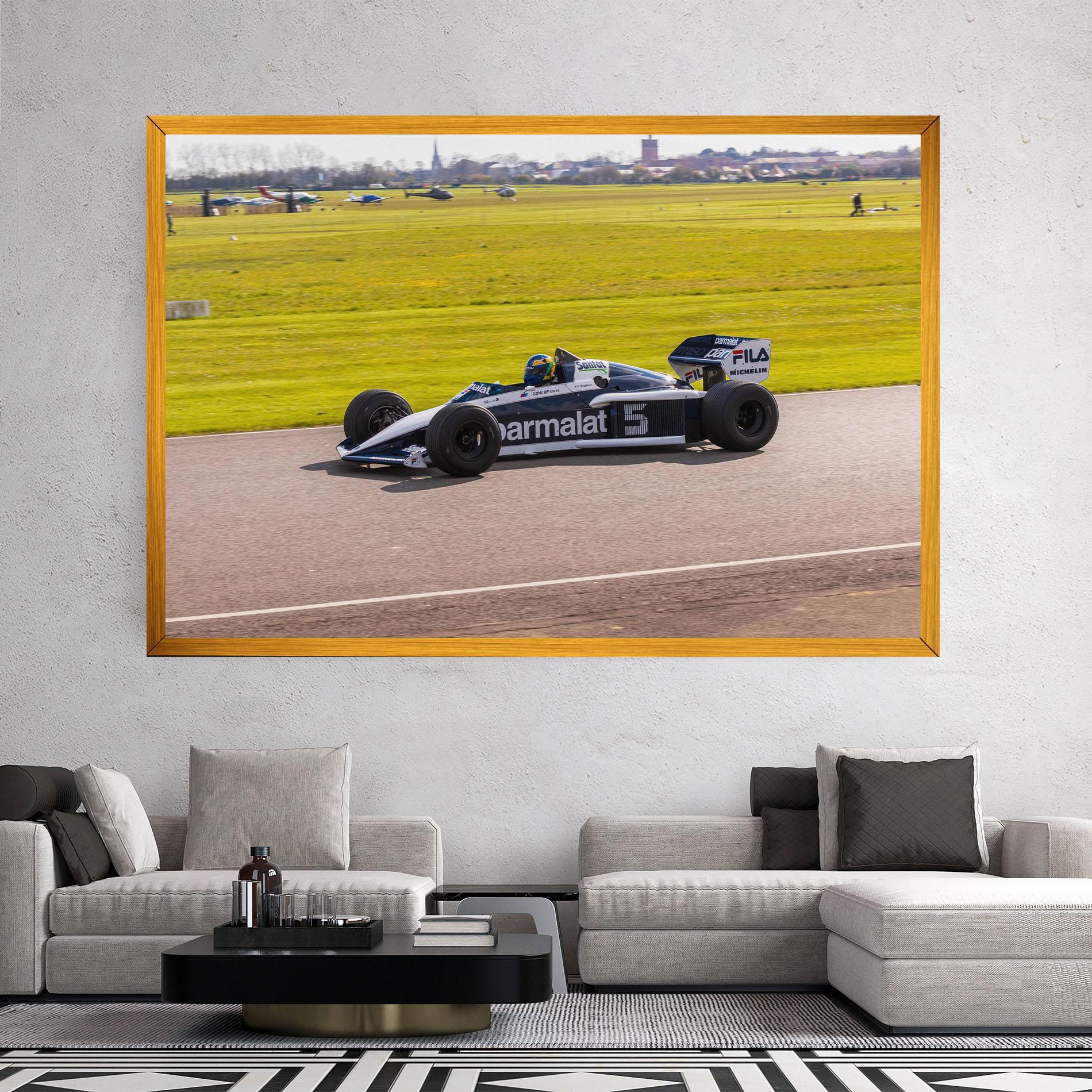 Leinwandbild Black F1 Car mockup 2