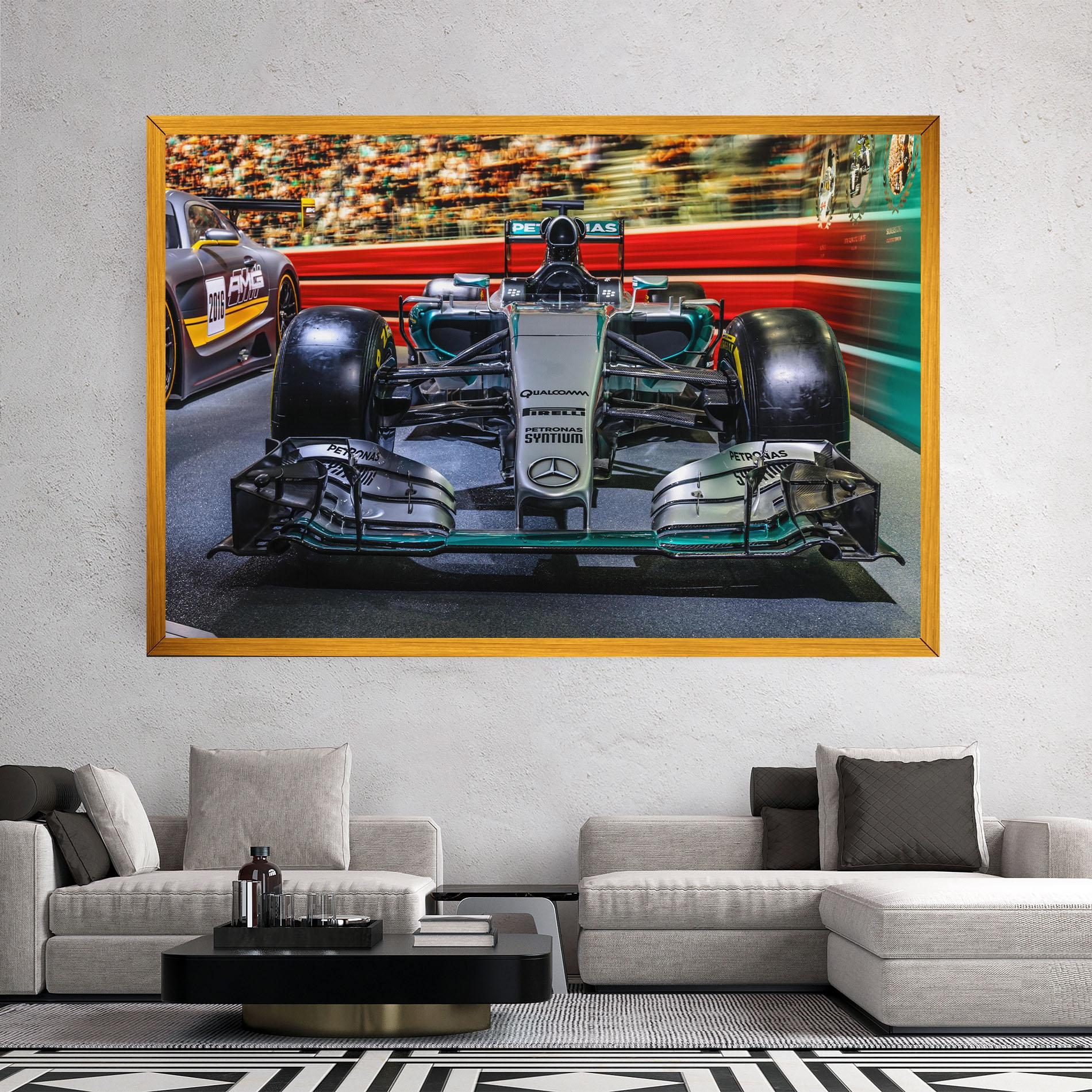 Leinwandbild Black Green F1 mockup 2